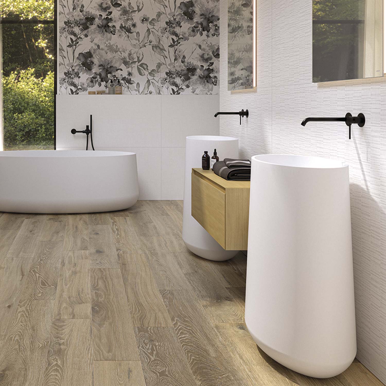 DAX ELIPSE collection matte finish pedestal sink