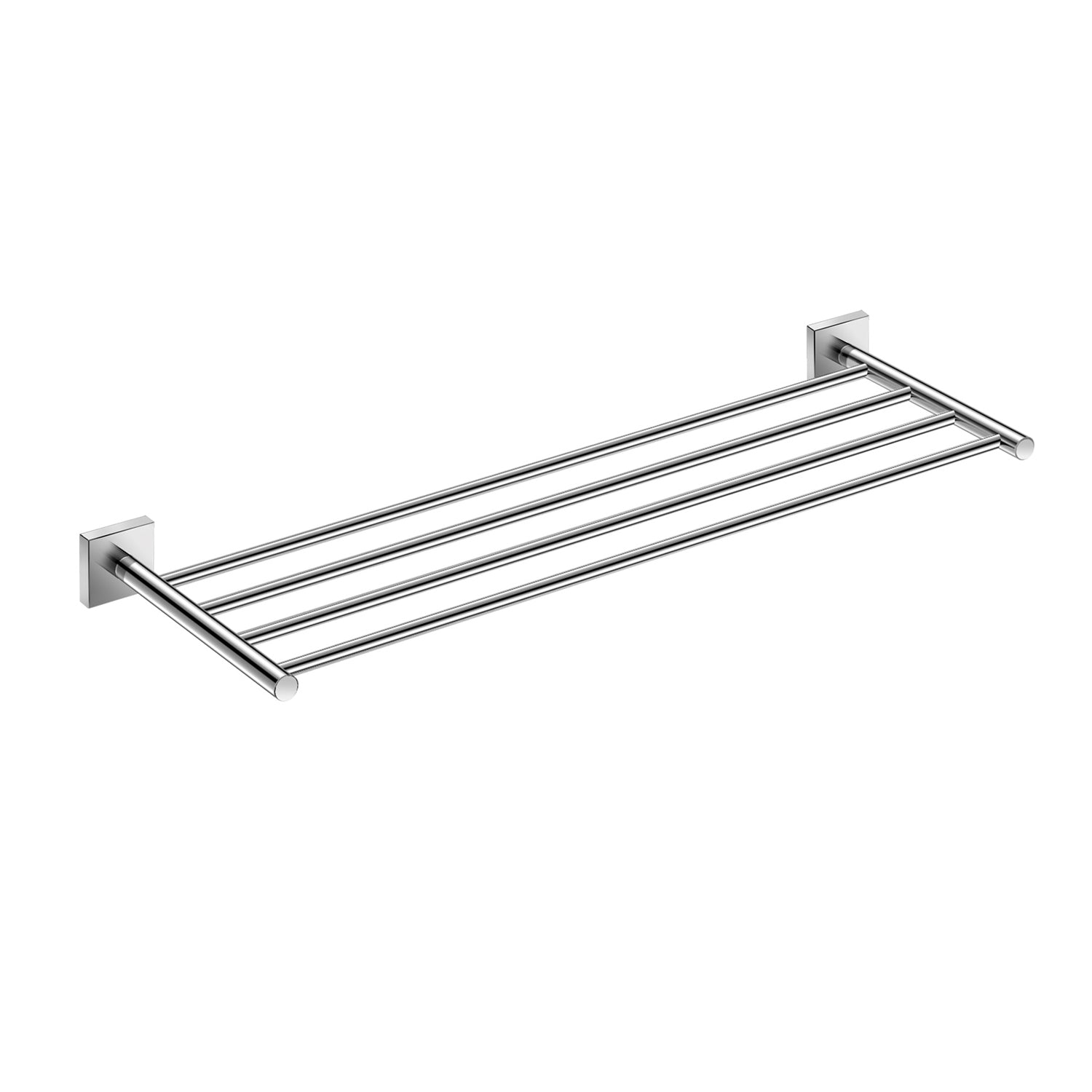 DAX Milano Towel Rack with Shelf, Wall Mount, Brass Body, 23-5/8 x 7-7/8 x 1-7/9 Inches (DAX-GDC160168)