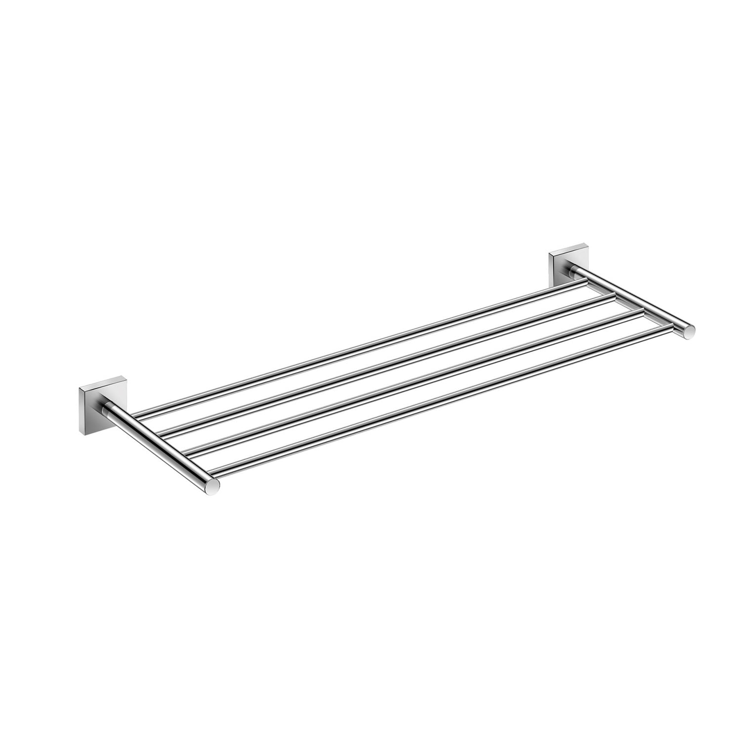 DAX Milano Towel Rack with Shelf, Wall Mount, Brass Body, 23-5/8 x 7-7/8 x 1-7/9 Inches (DAX-GDC160168)