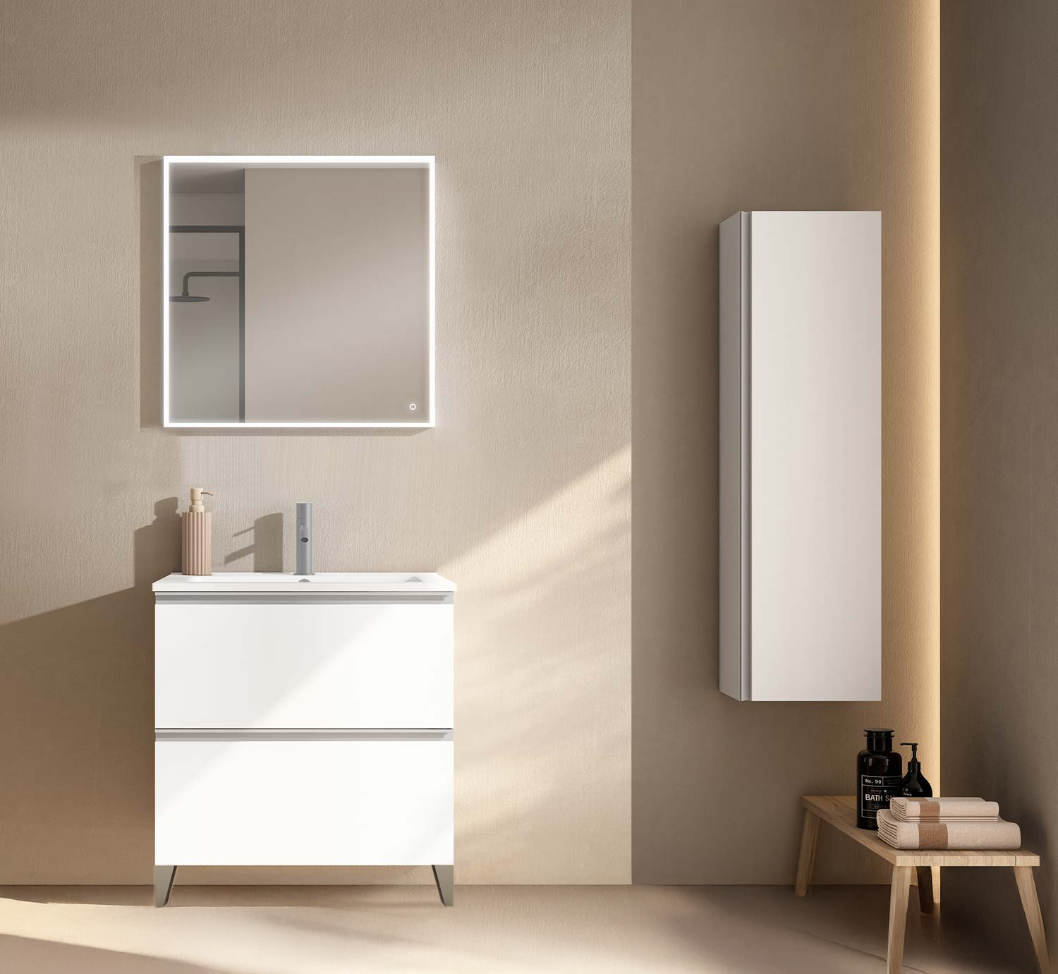 Granada Single Vanity 2 Drawers with Basin Included