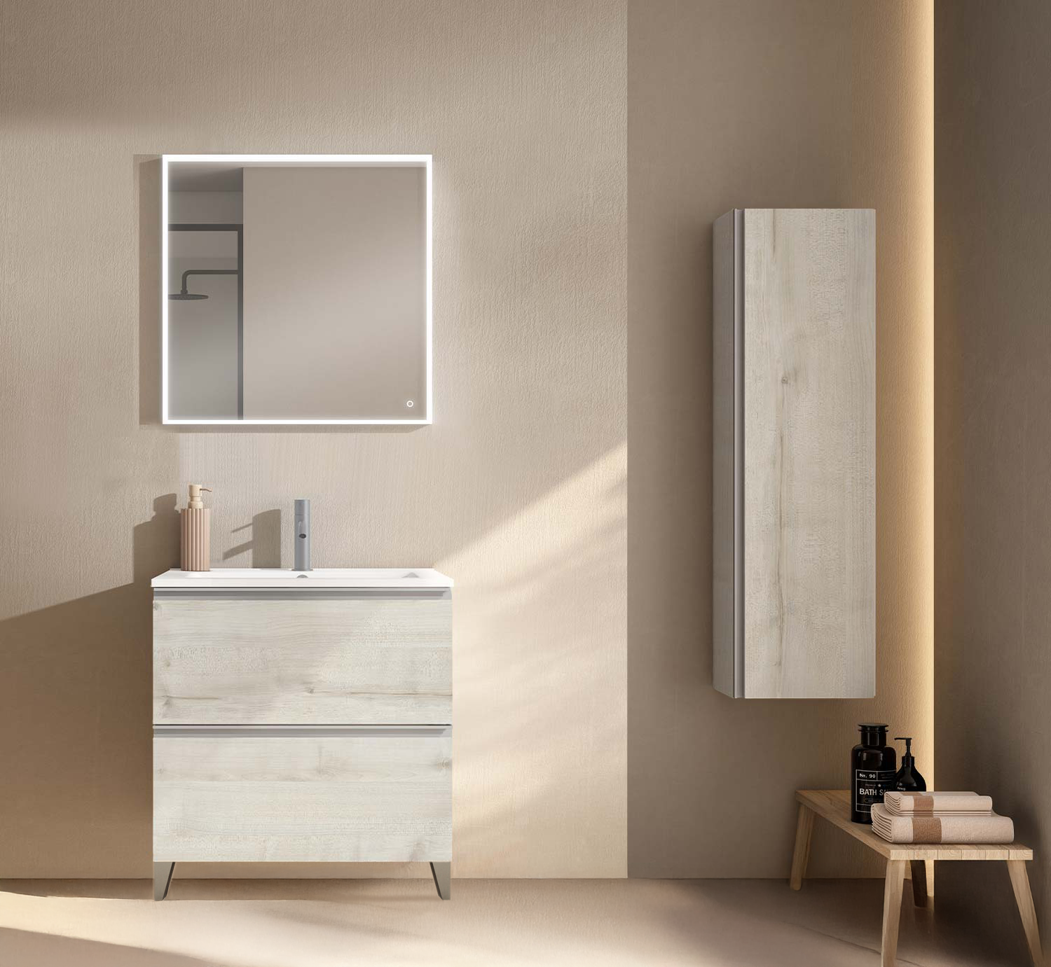 Granada Single Vanity 2 Drawers with Basin Included