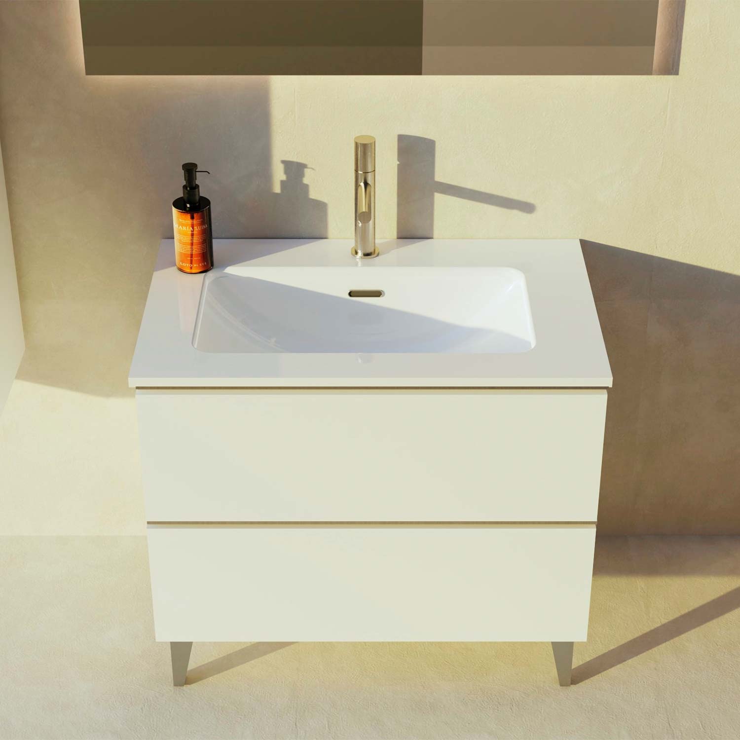 Granada Single Vanity 2 Drawers with Basin Included