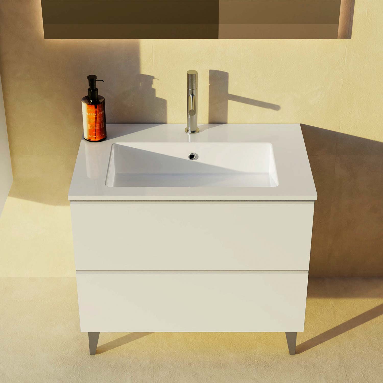 Granada Single Vanity 2 Drawers with Basin Included