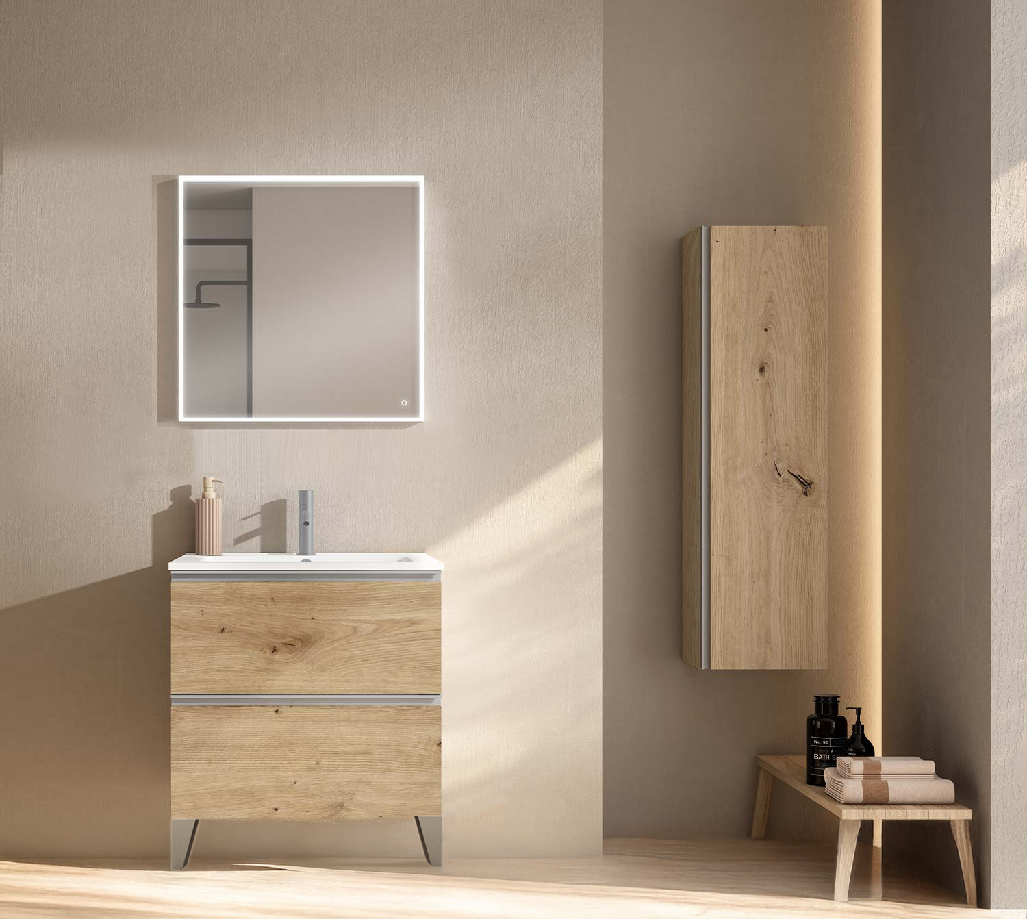Granada Single Vanity 2 Drawers with Basin Included