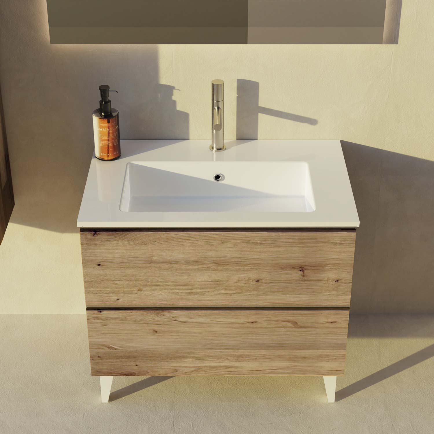 Granada Single Vanity 2 Drawers with Basin Included