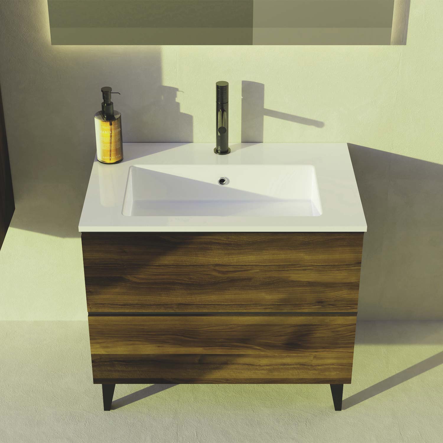 Granada Single Vanity 2 Drawers with Basin Included
