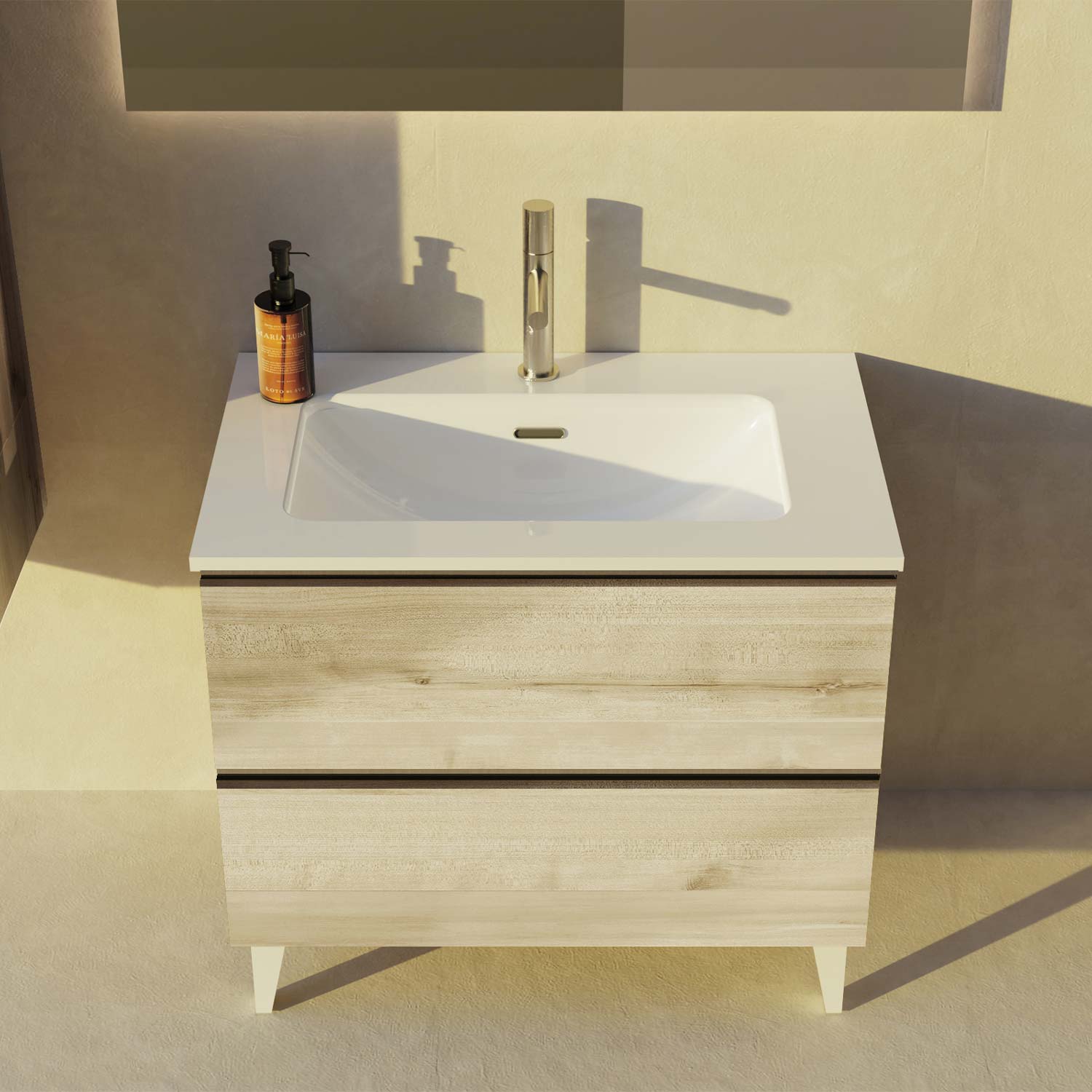 Granada Single Vanity 2 Drawers with Basin Included