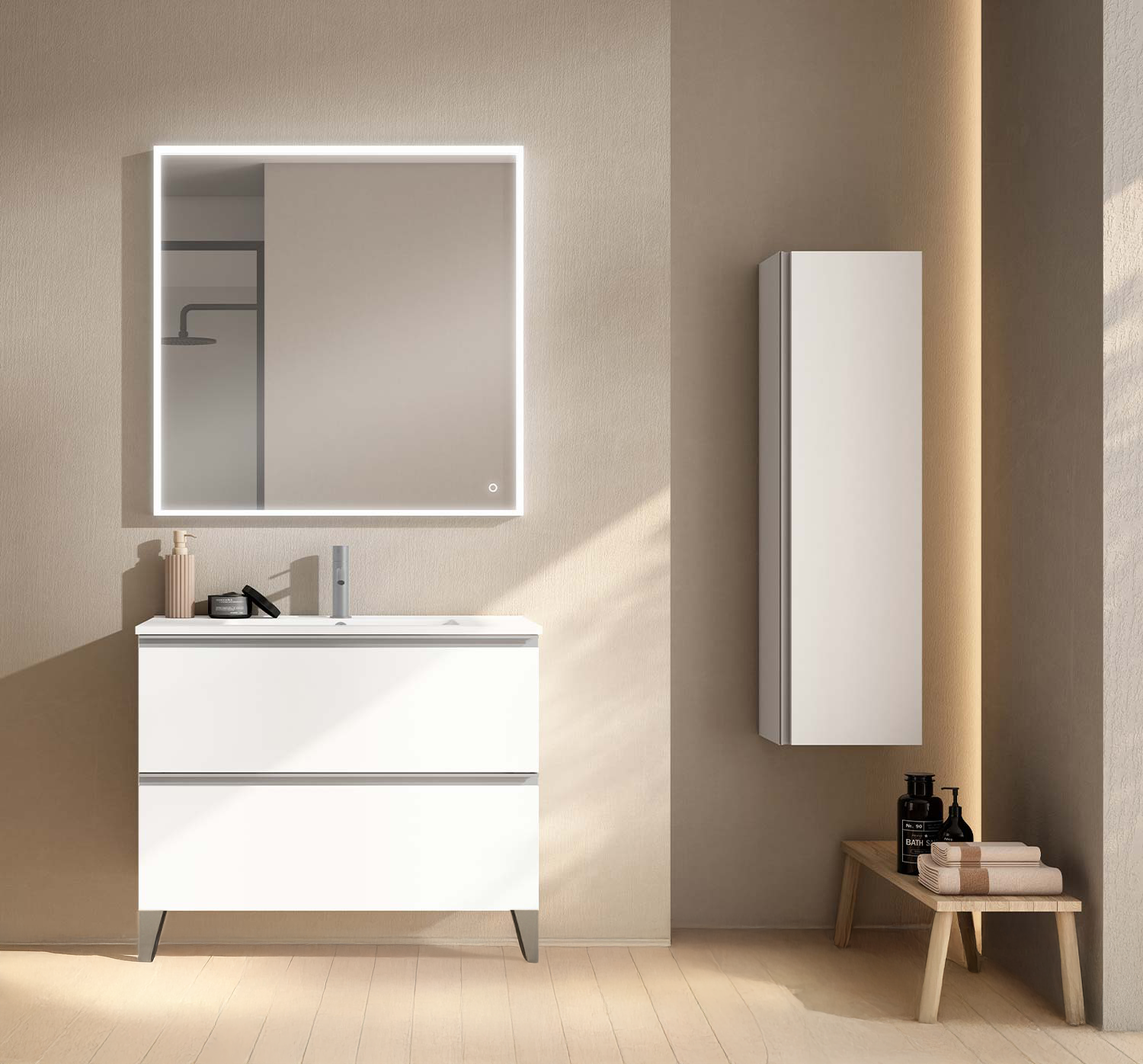 Granada Single Vanity 2 Drawers with Basin Included