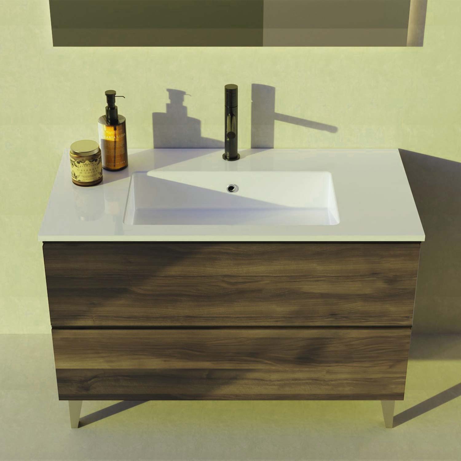 Granada Single Vanity 2 Drawers with Basin Included