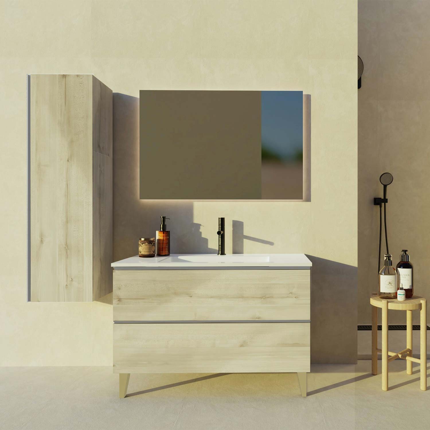 Granada Single Vanity 2 Drawers with Basin Included