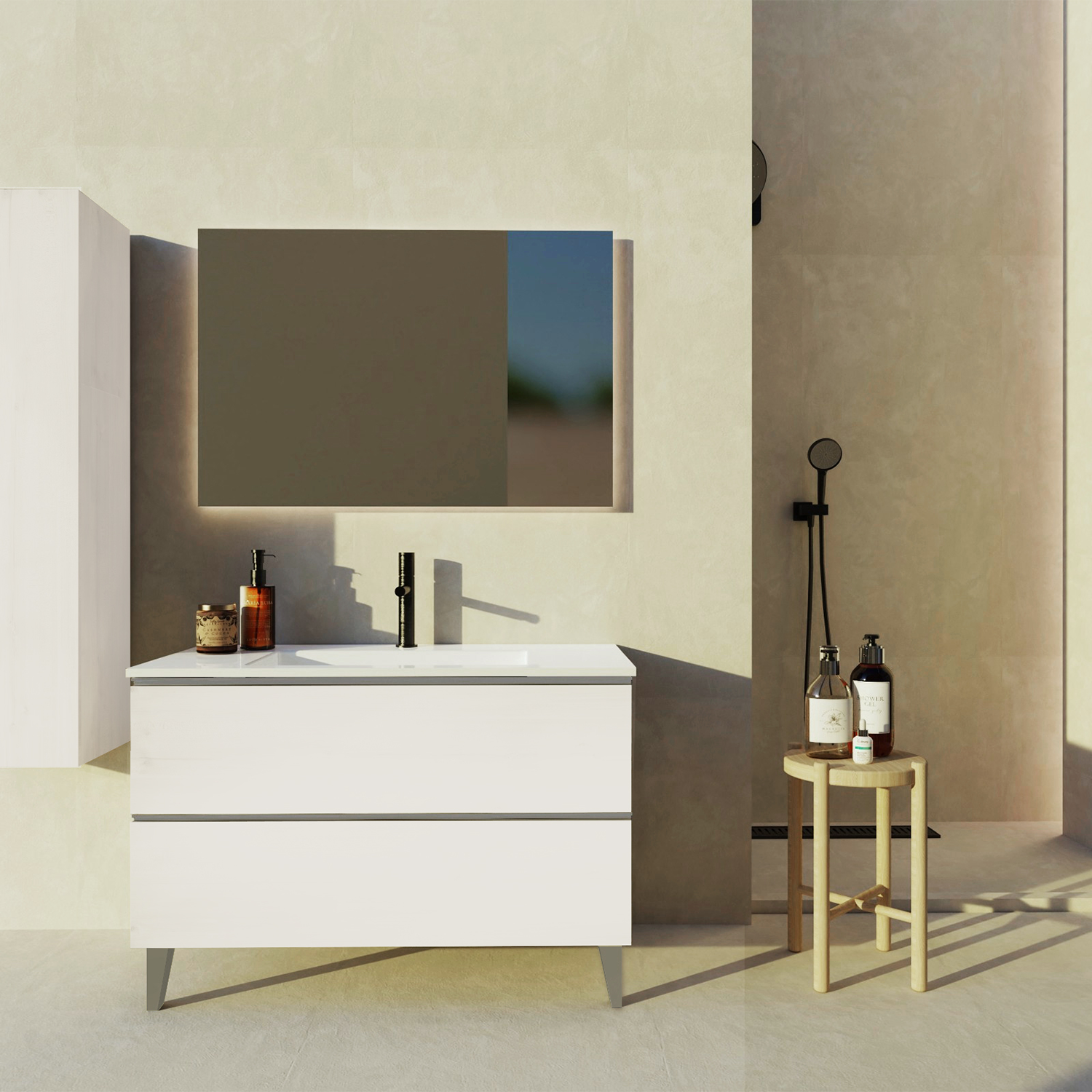 Granada Single Vanity 2 Drawers with Basin Included