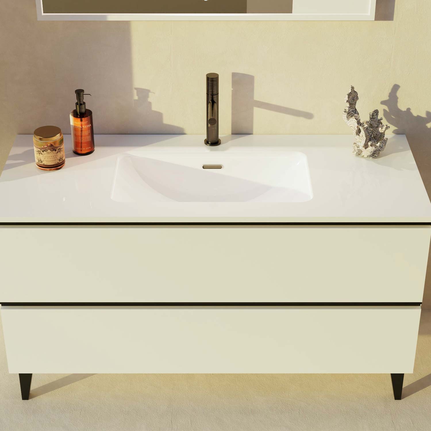 Granada Single Vanity 2 Drawers with Basin Included