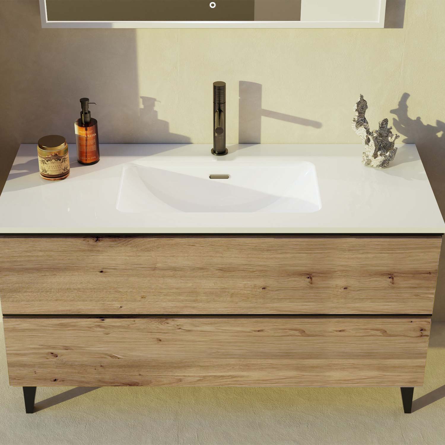 Granada Single Vanity 2 Drawers with Basin Included