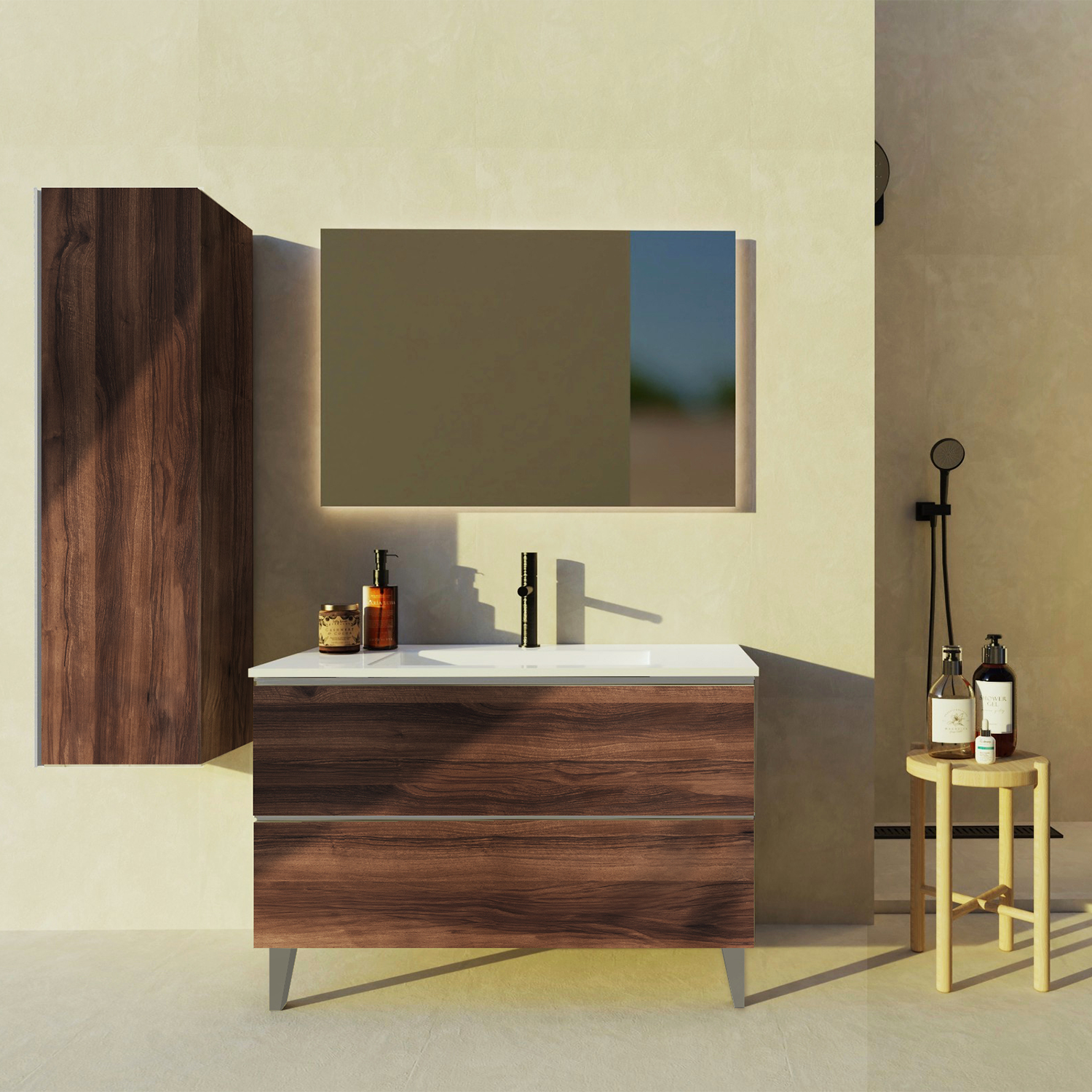 Granada Single Vanity 2 Drawers with Basin Included