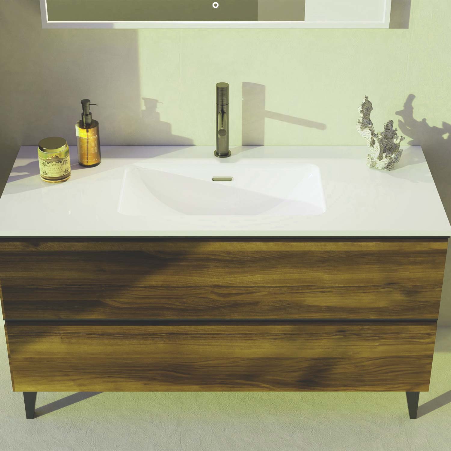 Granada Single Vanity 2 Drawers with Basin Included