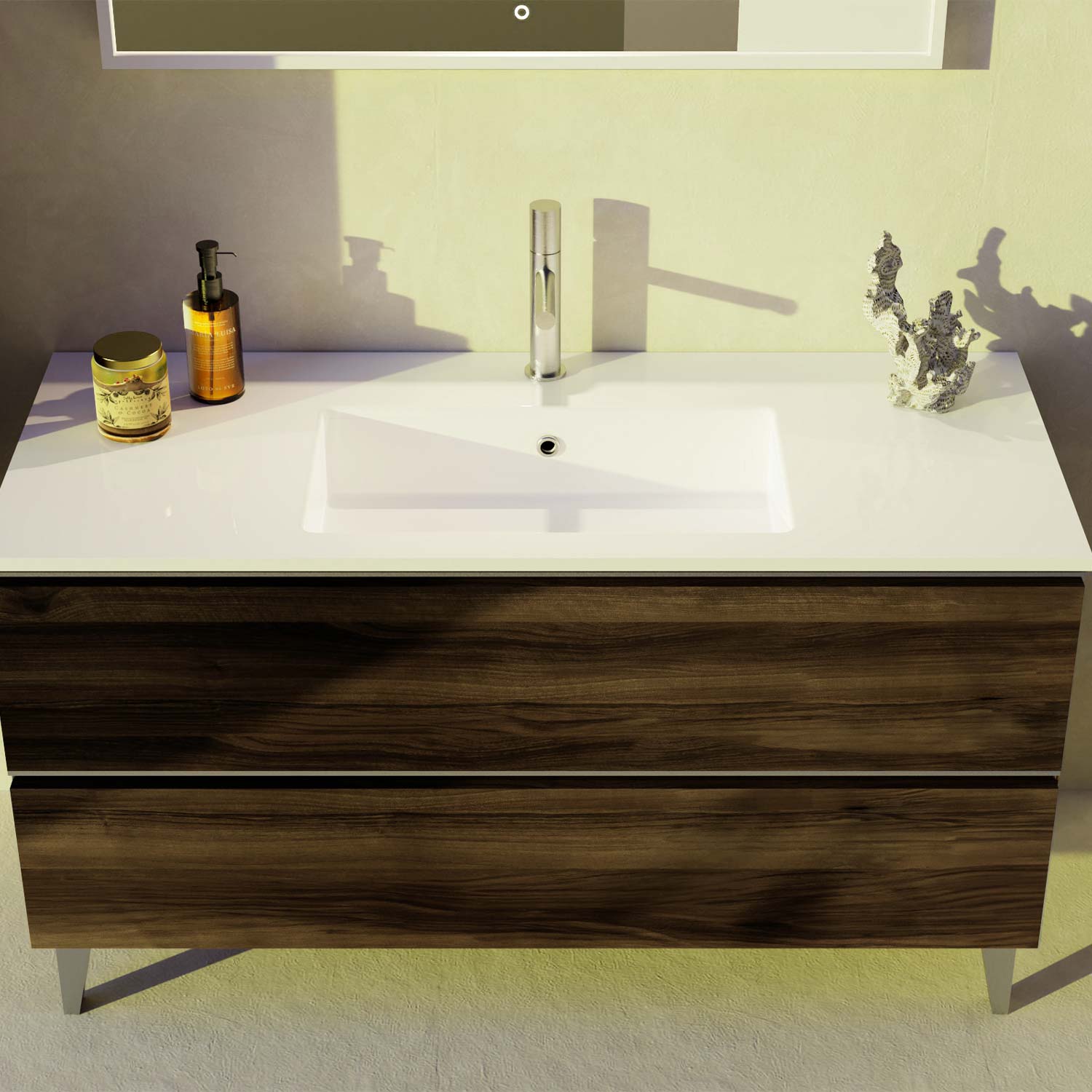 Granada Single Vanity 2 Drawers with Basin Included
