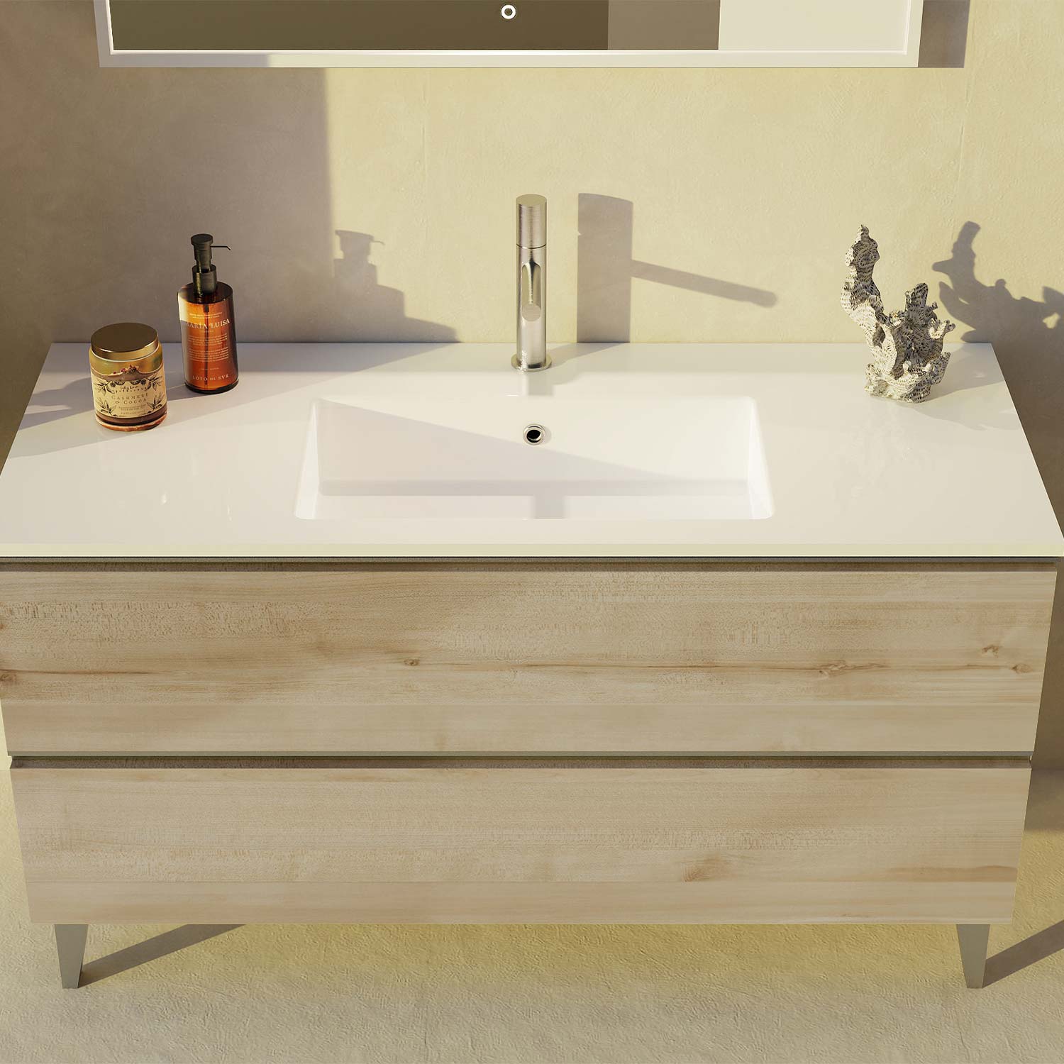 Granada Single Vanity 2 Drawers with Basin Included