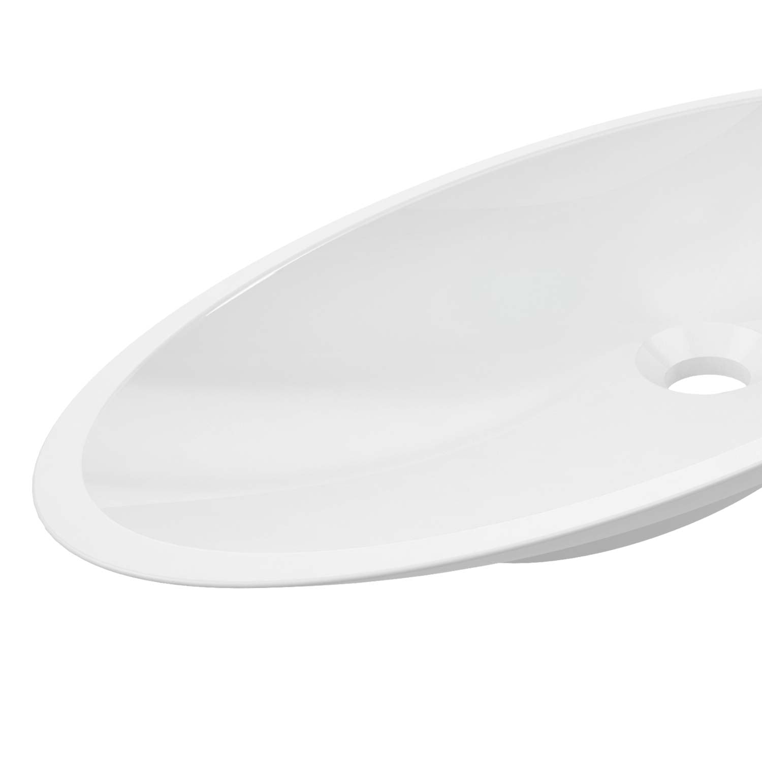 DAX Grace Solid Surface Oval Vessel Basin (20" x 10")