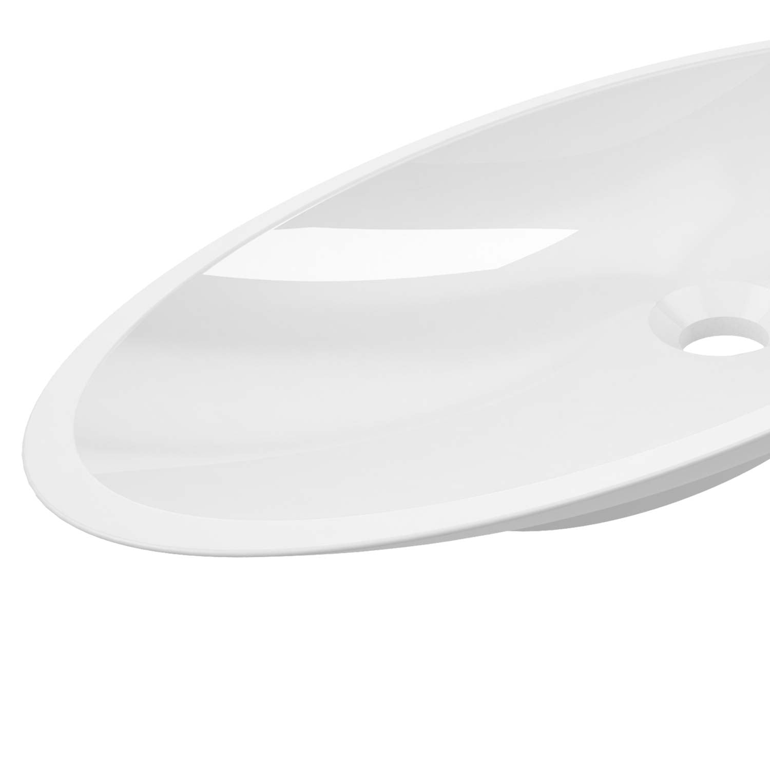 DAX Grace Solid Surface Oval Vessel Basin (20" x 10")