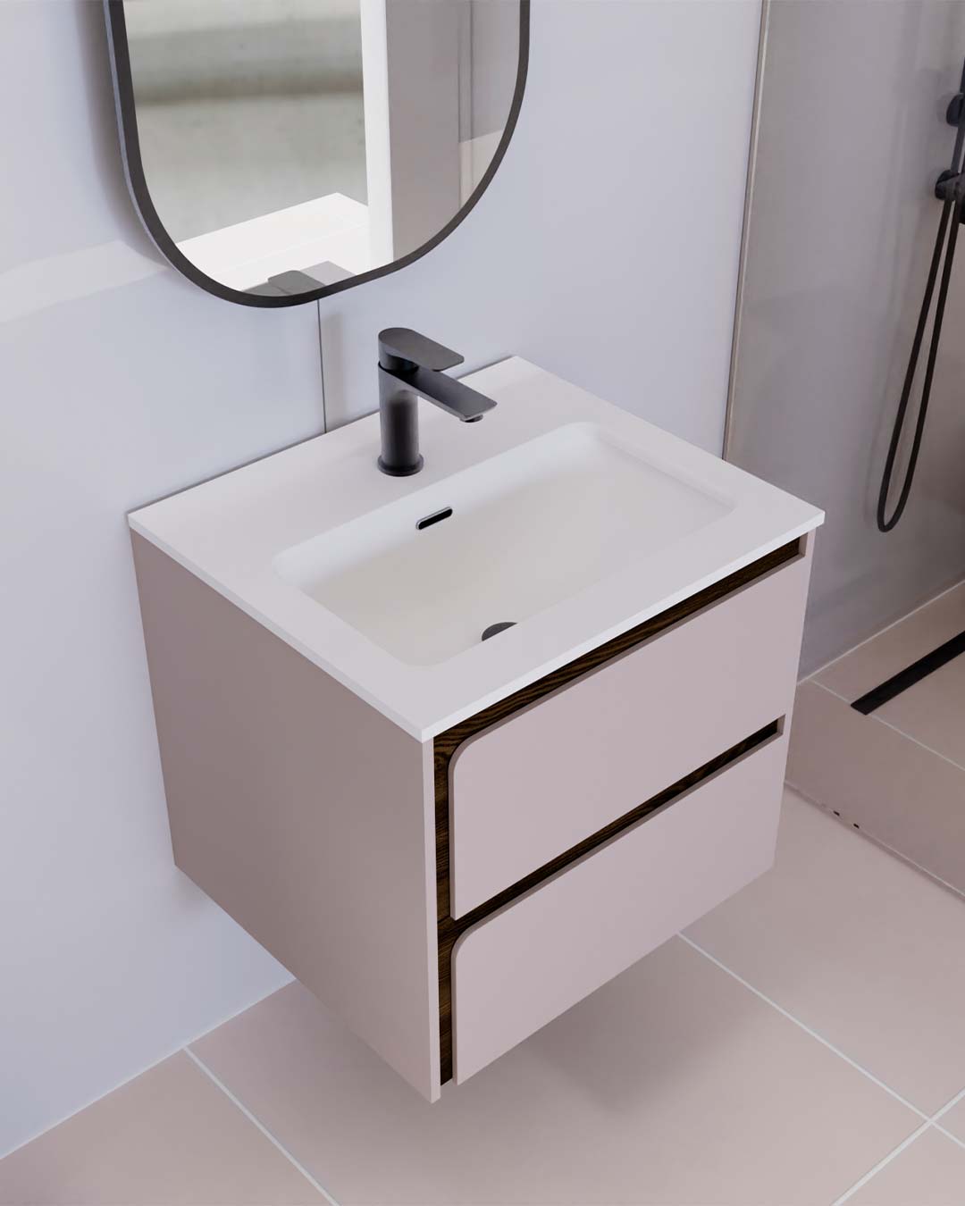Indico Bathroom Single Vanity Cabinet with Basin Included