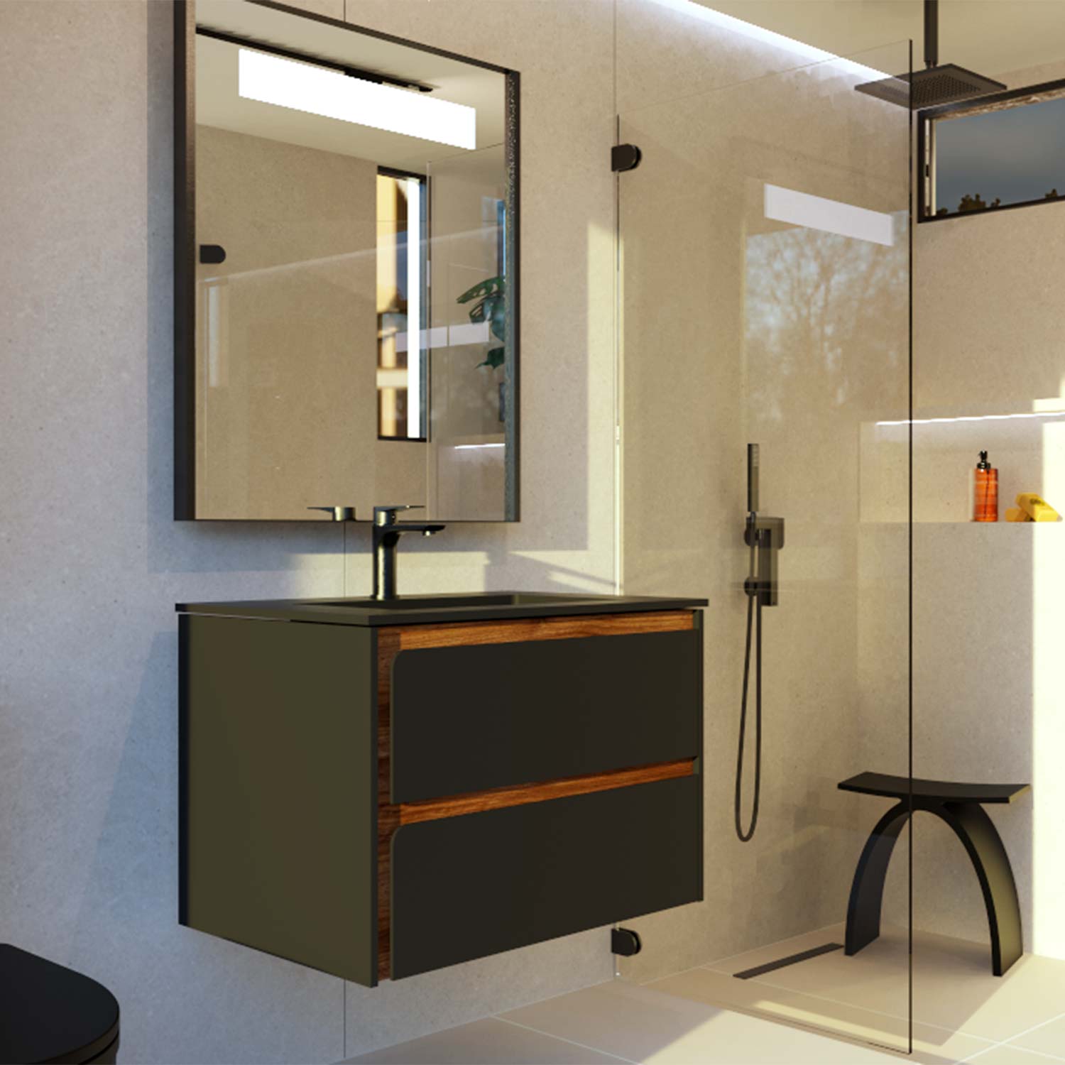 Indico Bathroom Single Vanity Cabinet with Basin Included
