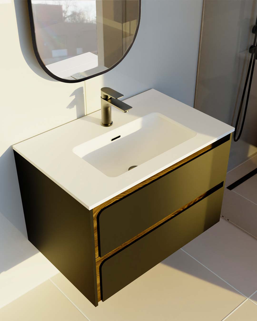 Indico Bathroom Single Vanity Cabinet with Basin Included