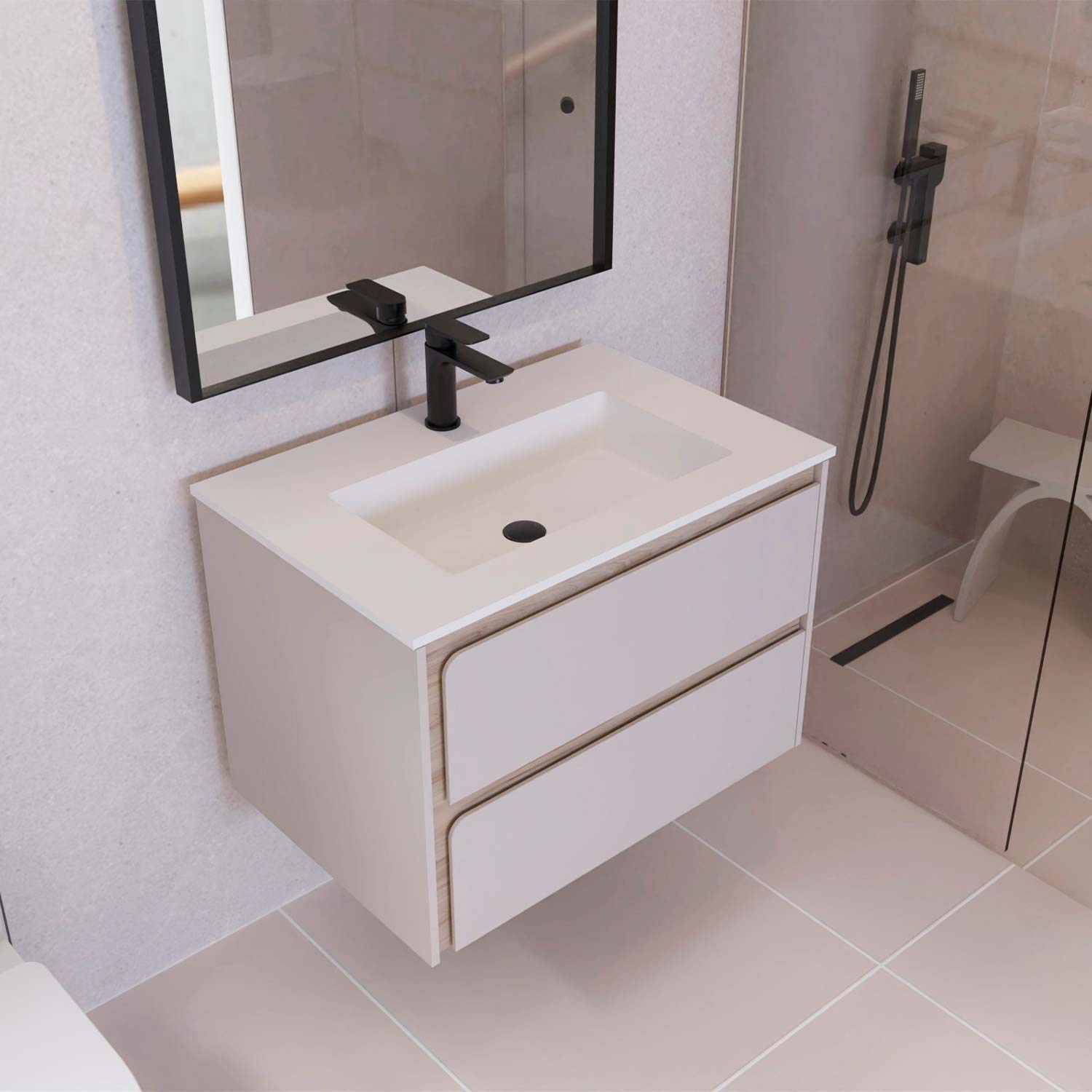 Indico Bathroom Single Vanity Cabinet with Basin Included