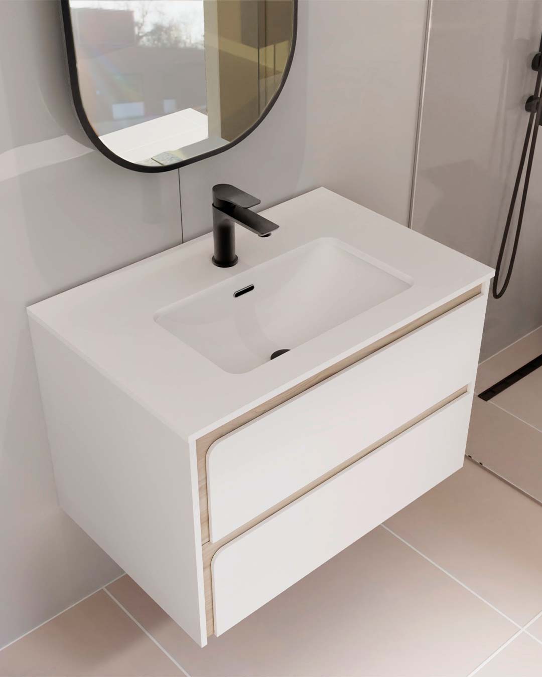 Indico Bathroom Single Vanity Cabinet with Basin Included