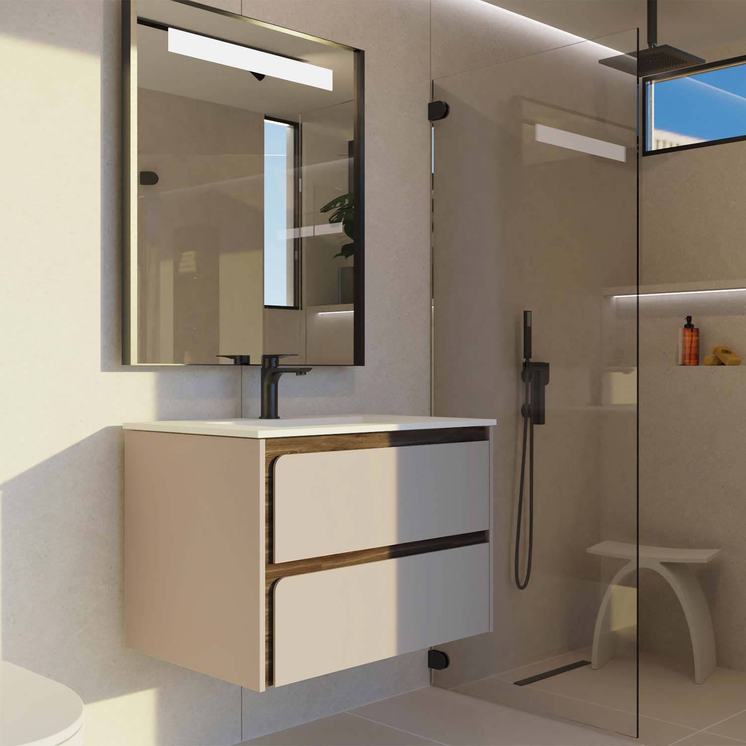 Indico Bathroom Single Vanity Cabinet with Basin Included