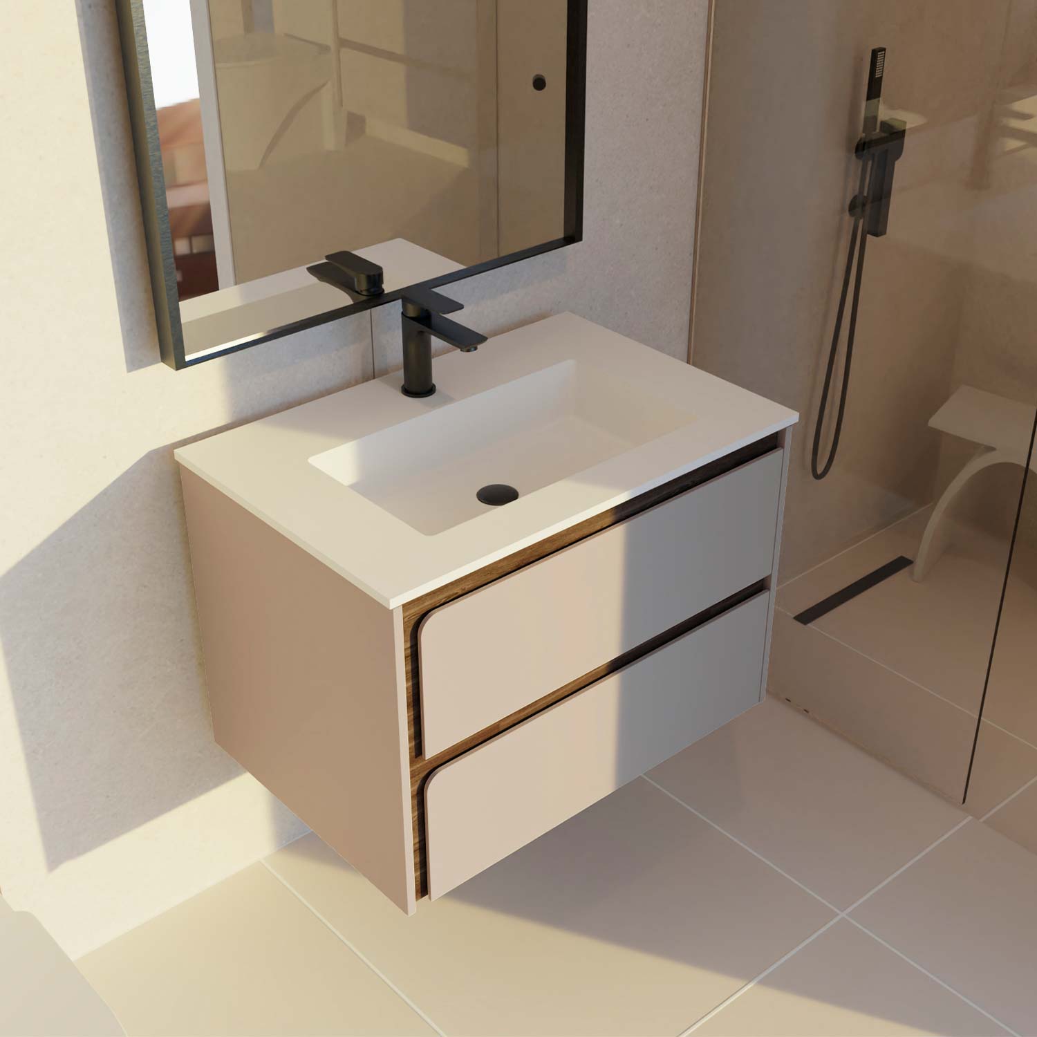 Indico Bathroom Single Vanity Cabinet with Basin Included