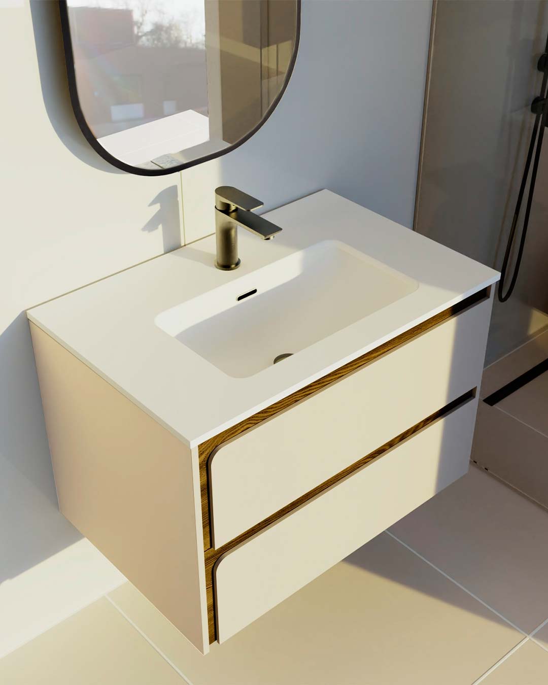 Indico Bathroom Single Vanity Cabinet with Basin Included