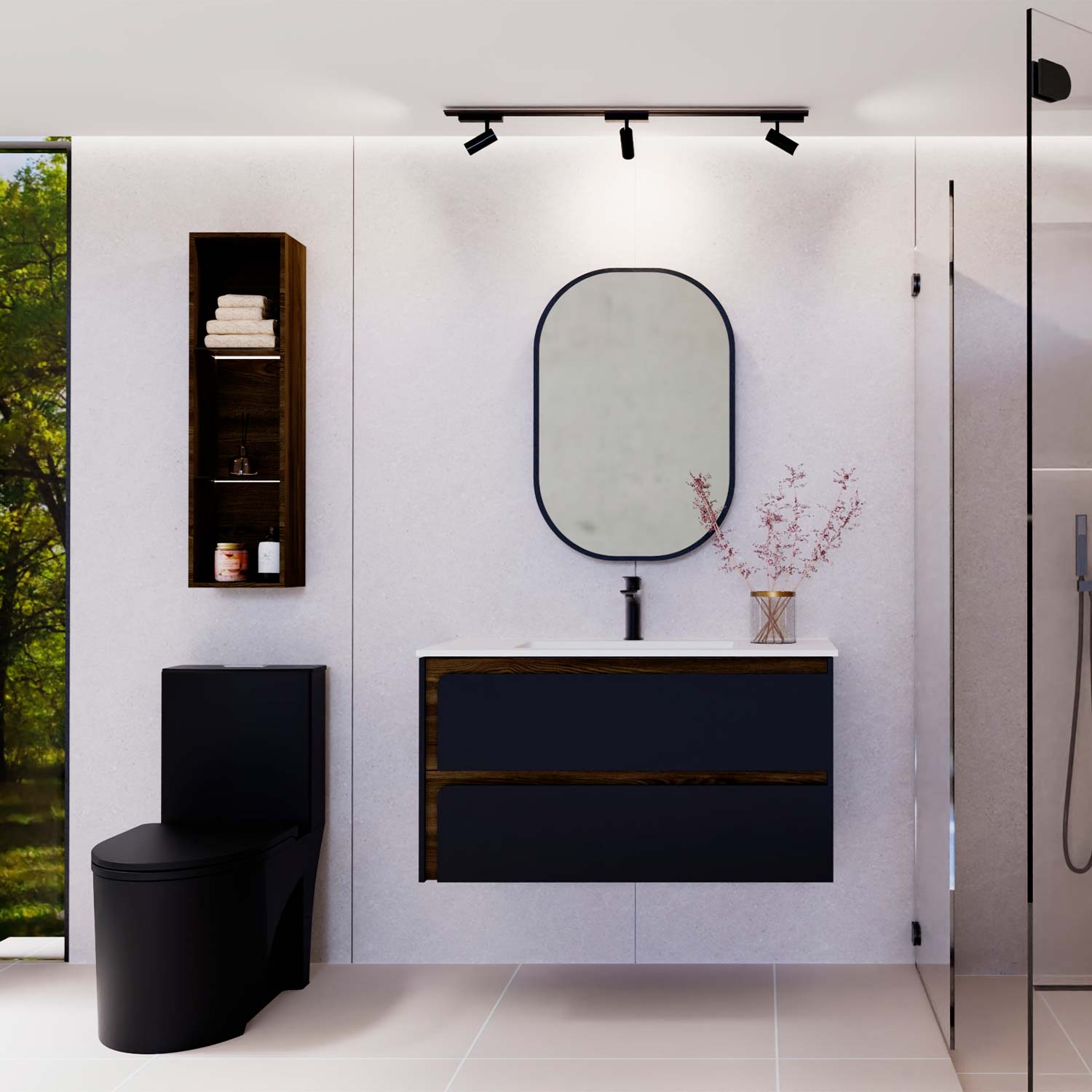 Indico Bathroom Single Vanity Cabinet with Basin Included