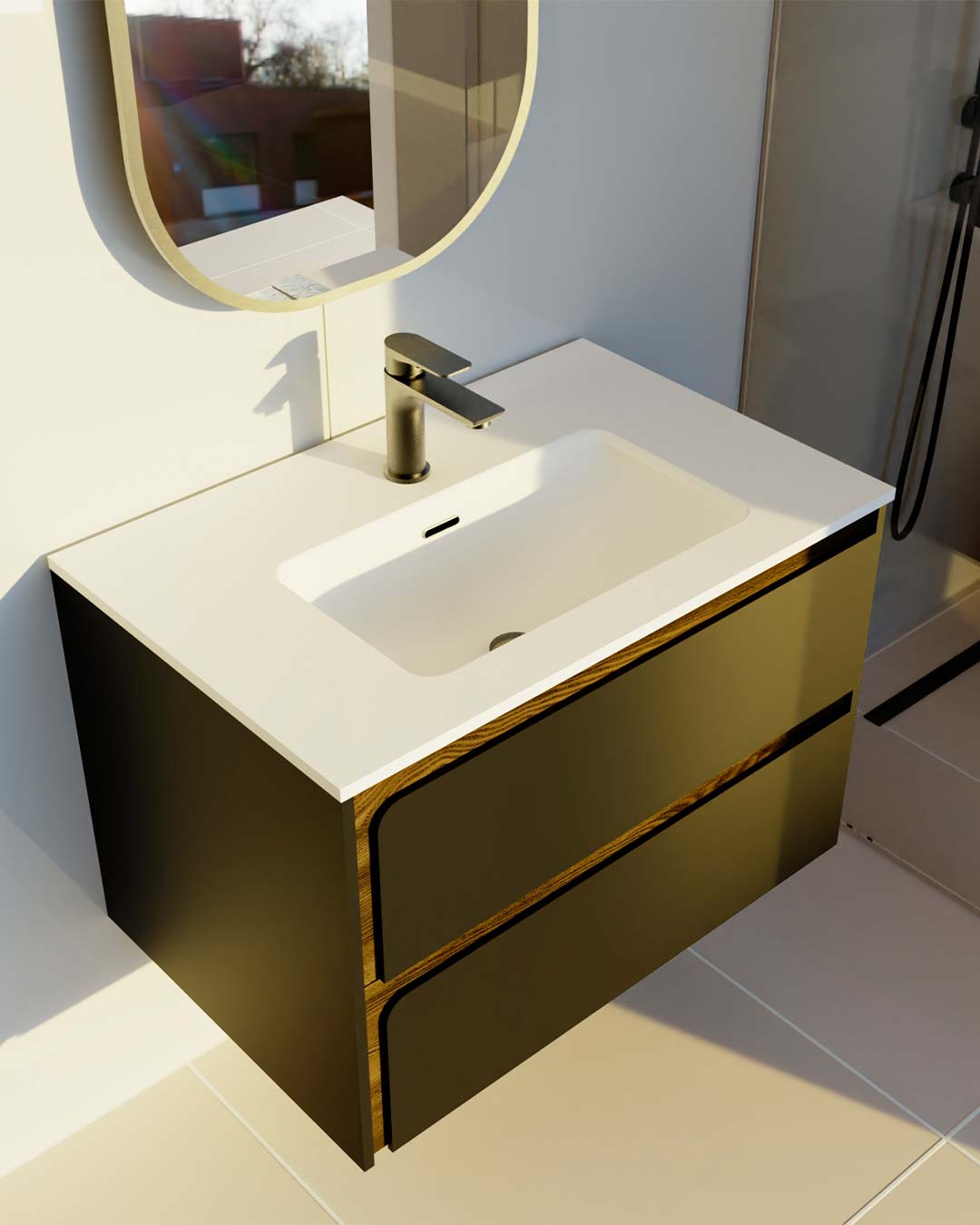 Indico Bathroom Single Vanity Cabinet with Basin Included