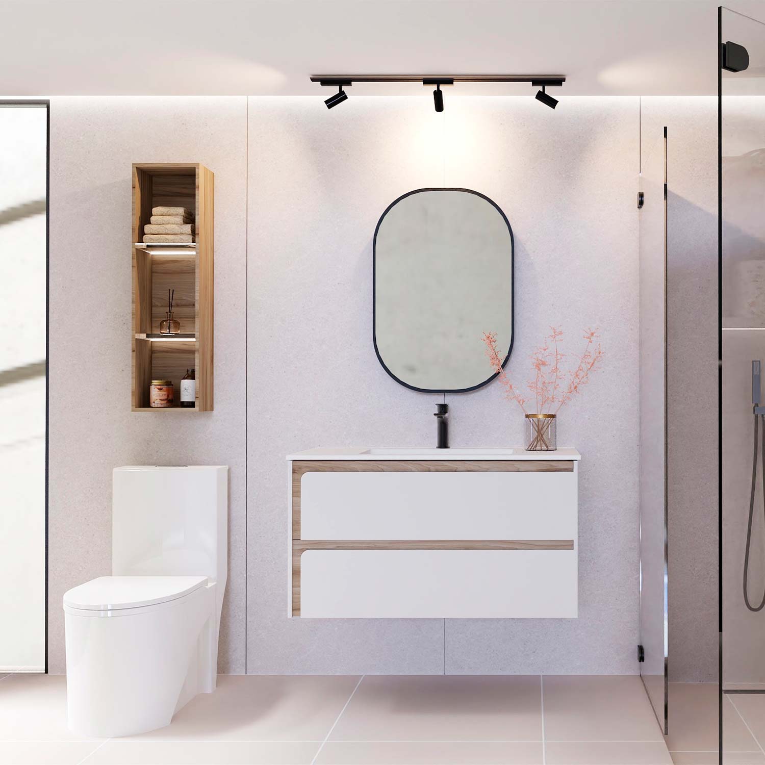 Indico Bathroom Single Vanity Cabinet with Basin Included
