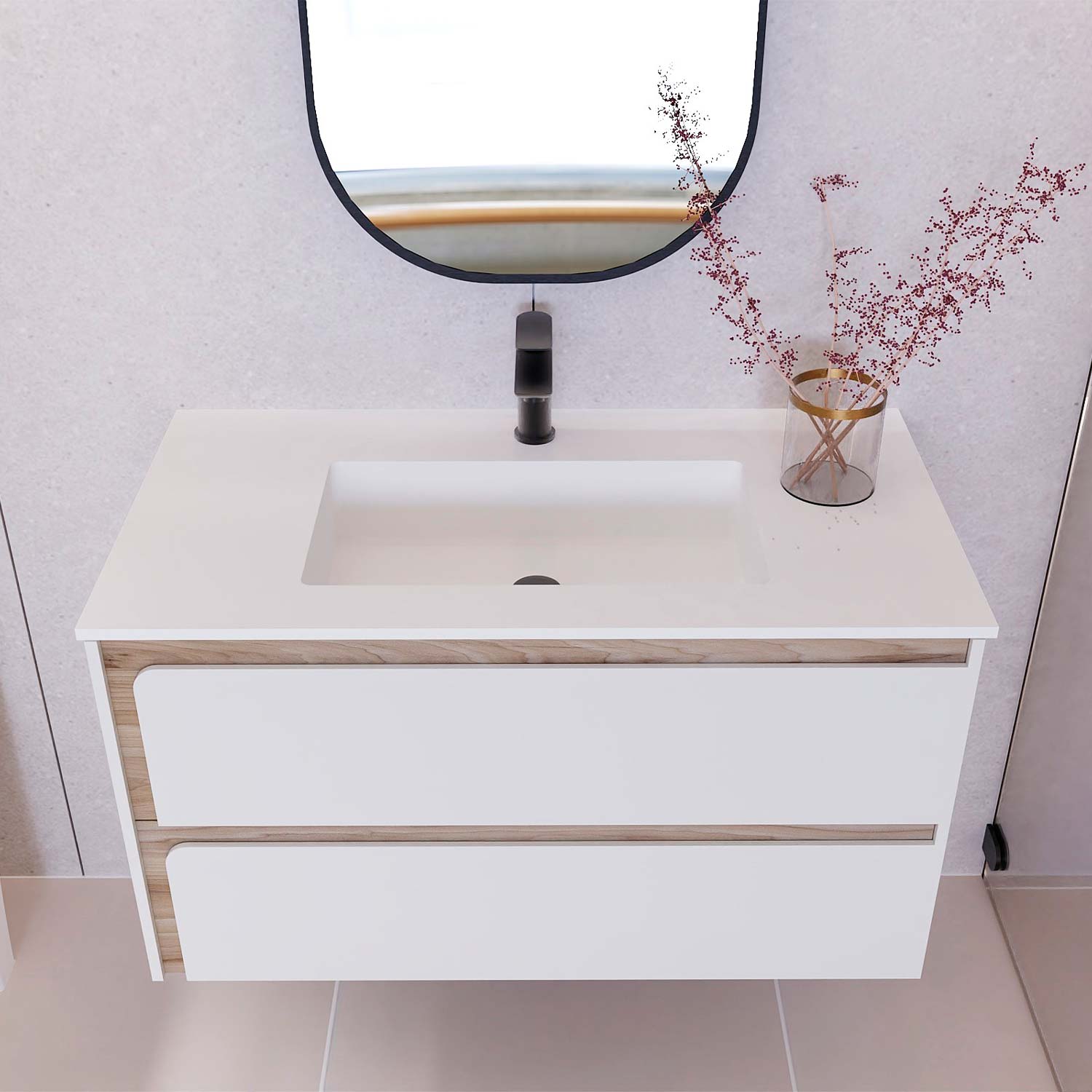 Indico Bathroom Single Vanity Cabinet with Basin Included