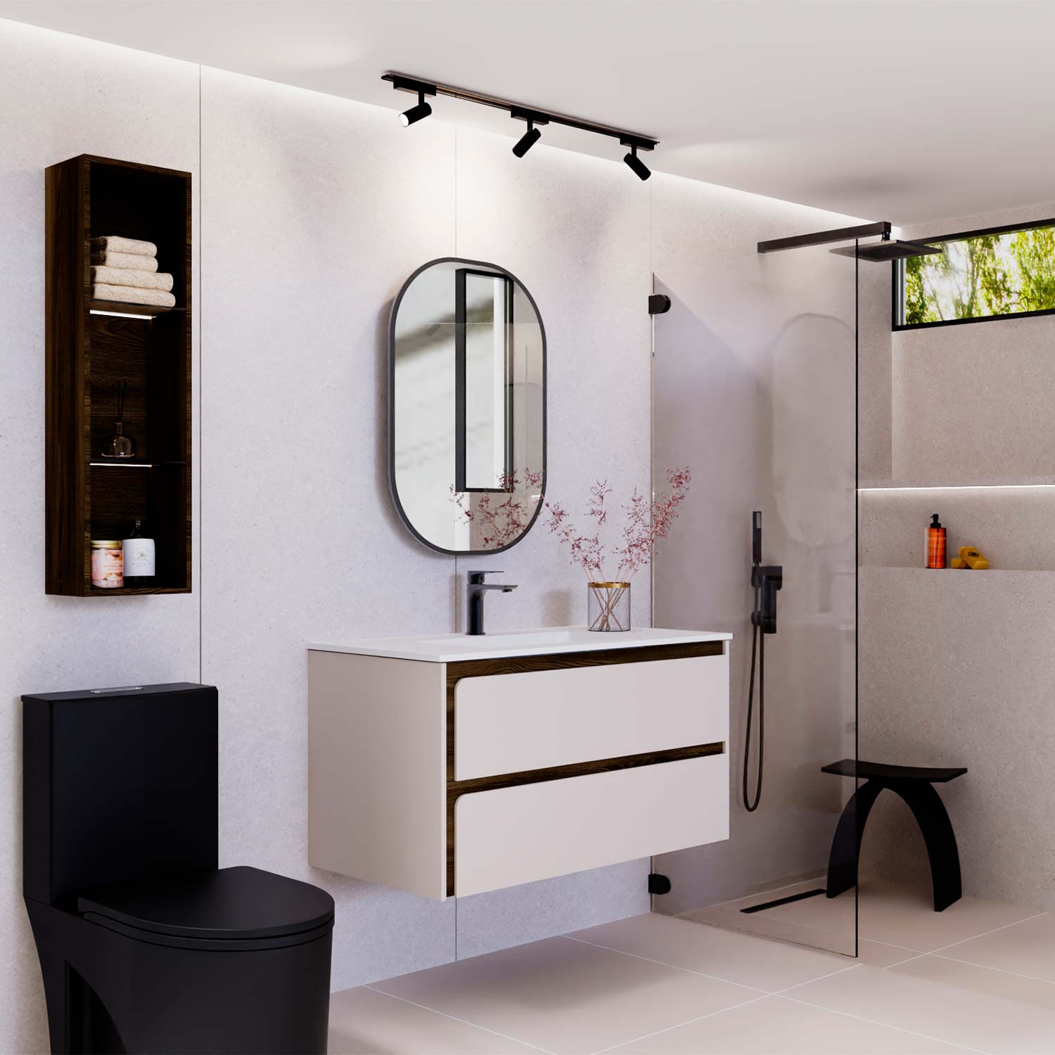Indico Bathroom Single Vanity Cabinet with Basin Included