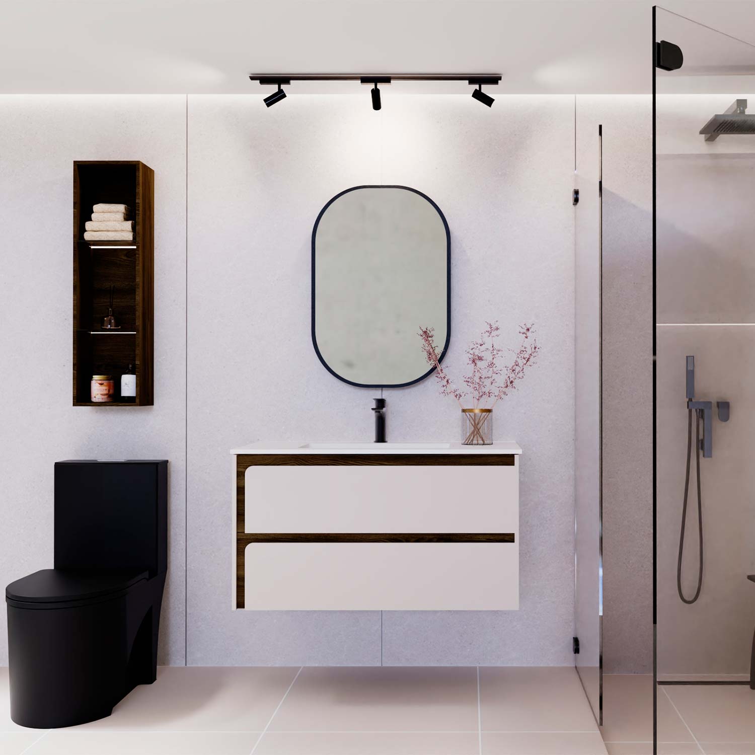 Indico Bathroom Single Vanity Cabinet with Basin Included