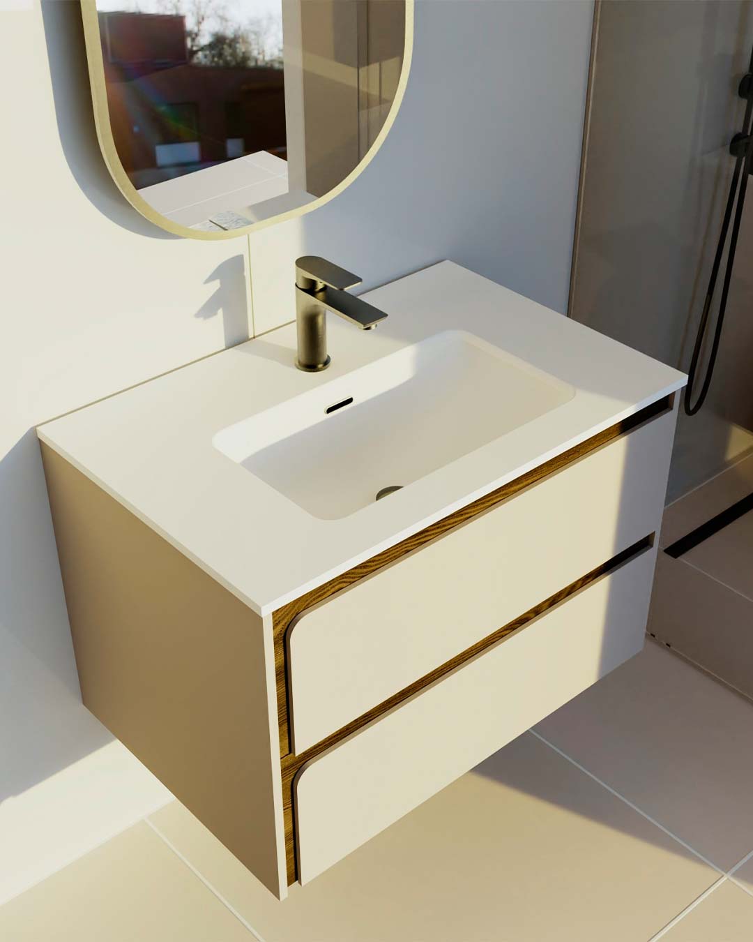 Indico Bathroom Single Vanity Cabinet with Basin Included
