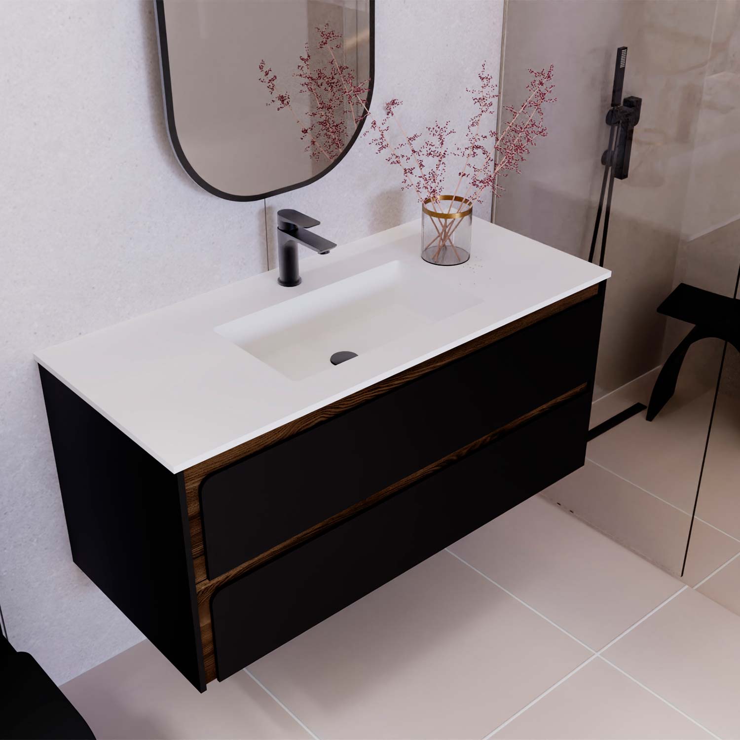 Indico Bathroom Single Vanity Cabinet with Basin Included