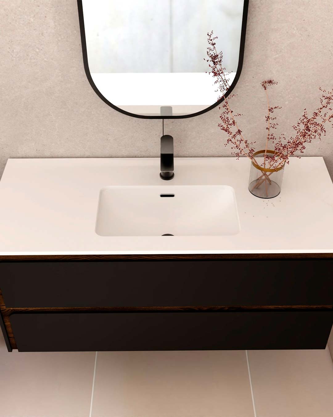 Indico Bathroom Single Vanity Cabinet with Basin Included
