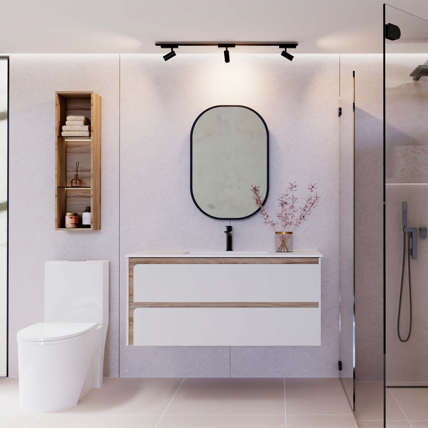 Indico Bathroom Single Vanity Cabinet with Basin Included