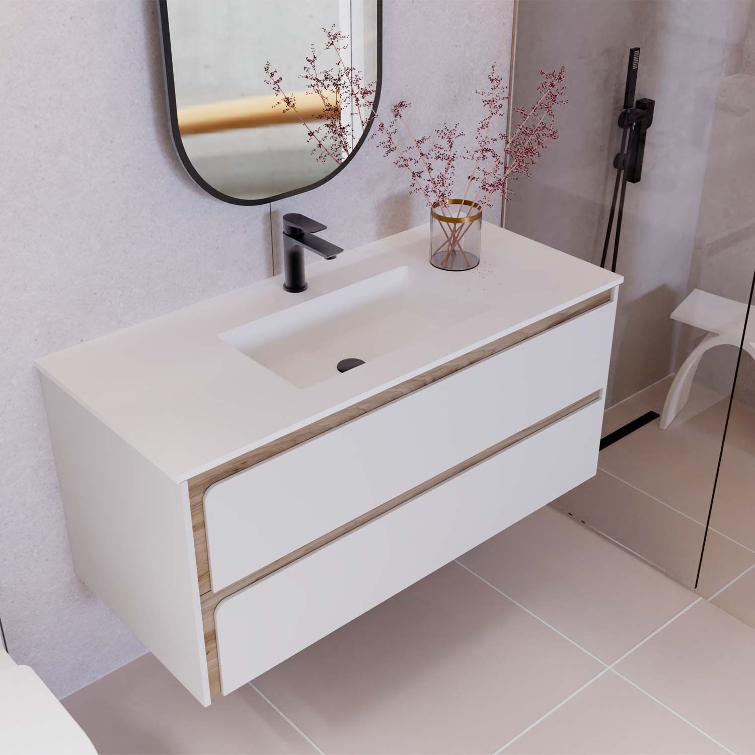 Indico Bathroom Single Vanity Cabinet with Basin Included
