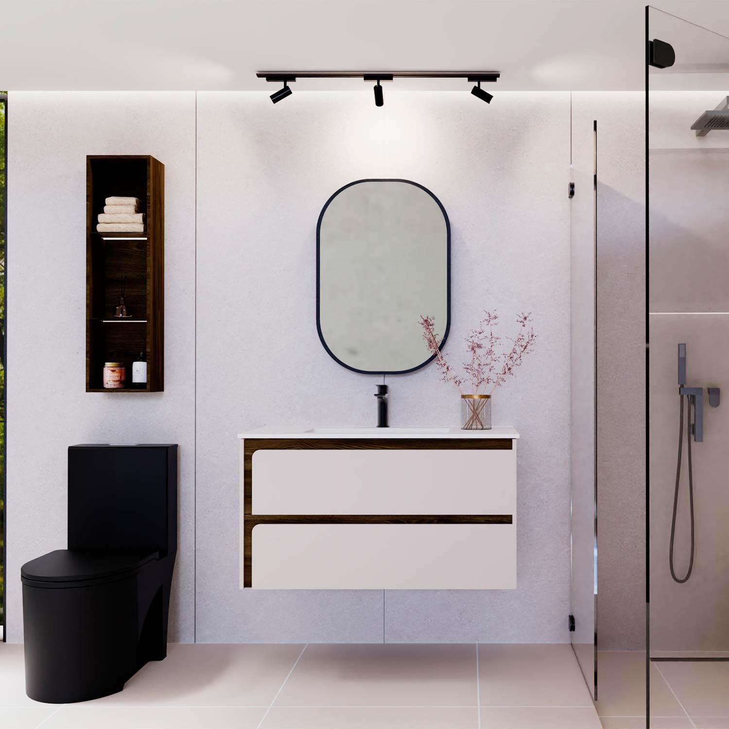 Indico Bathroom Single Vanity Cabinet with Basin Included