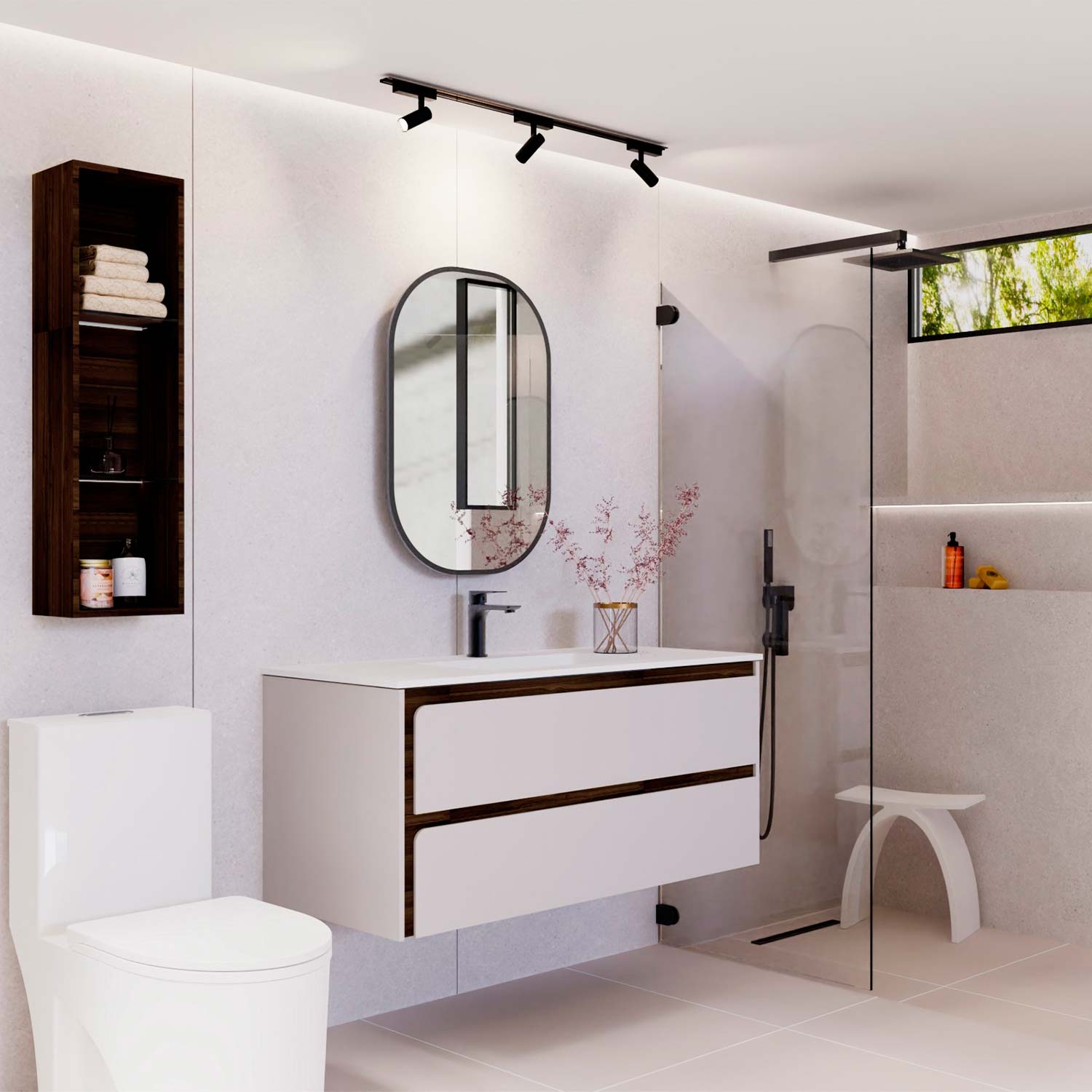 Indico Bathroom Single Vanity Cabinet with Basin Included