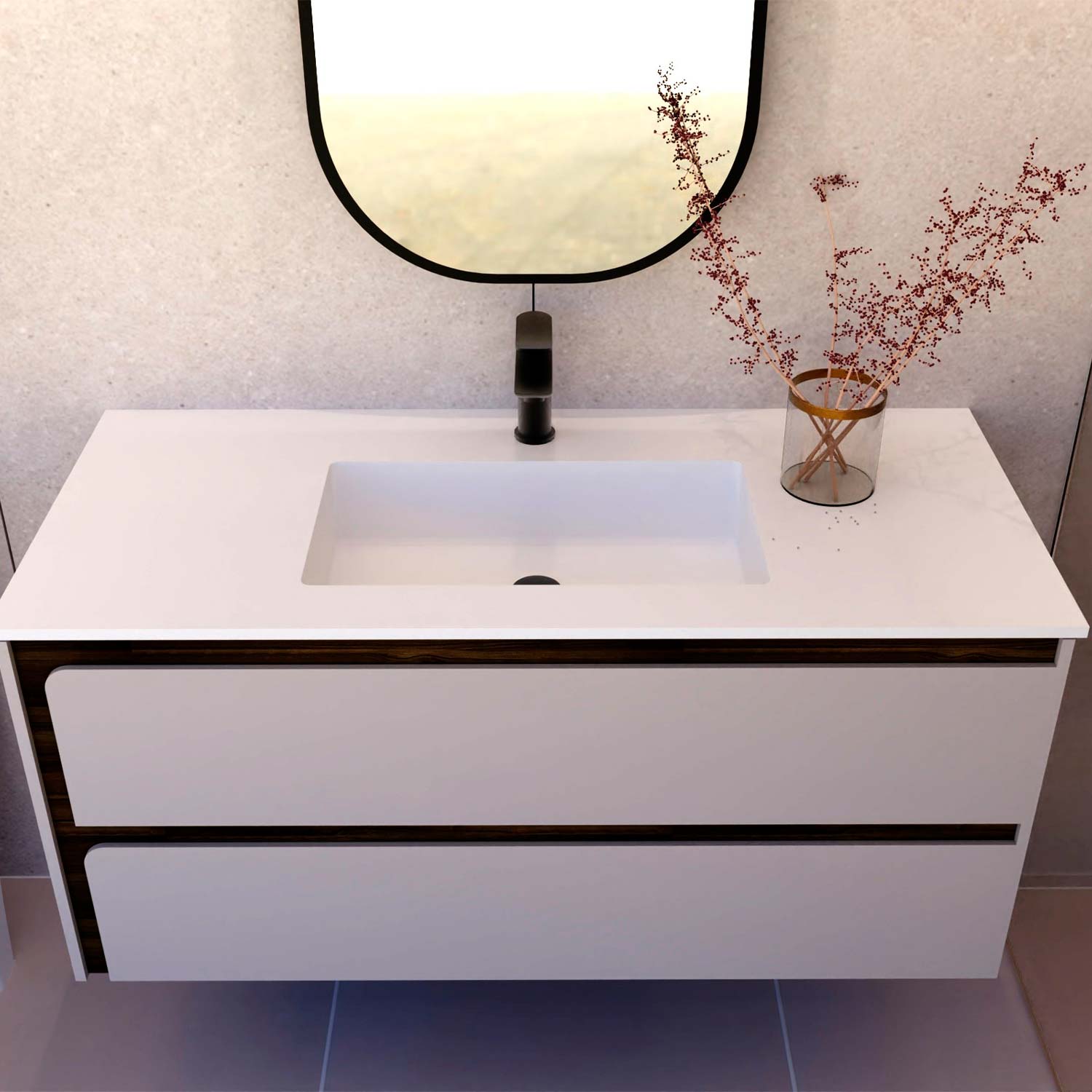 Indico Bathroom Single Vanity Cabinet with Basin Included