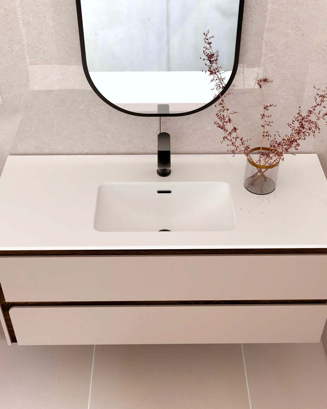 Indico Bathroom Single Vanity Cabinet with Basin Included