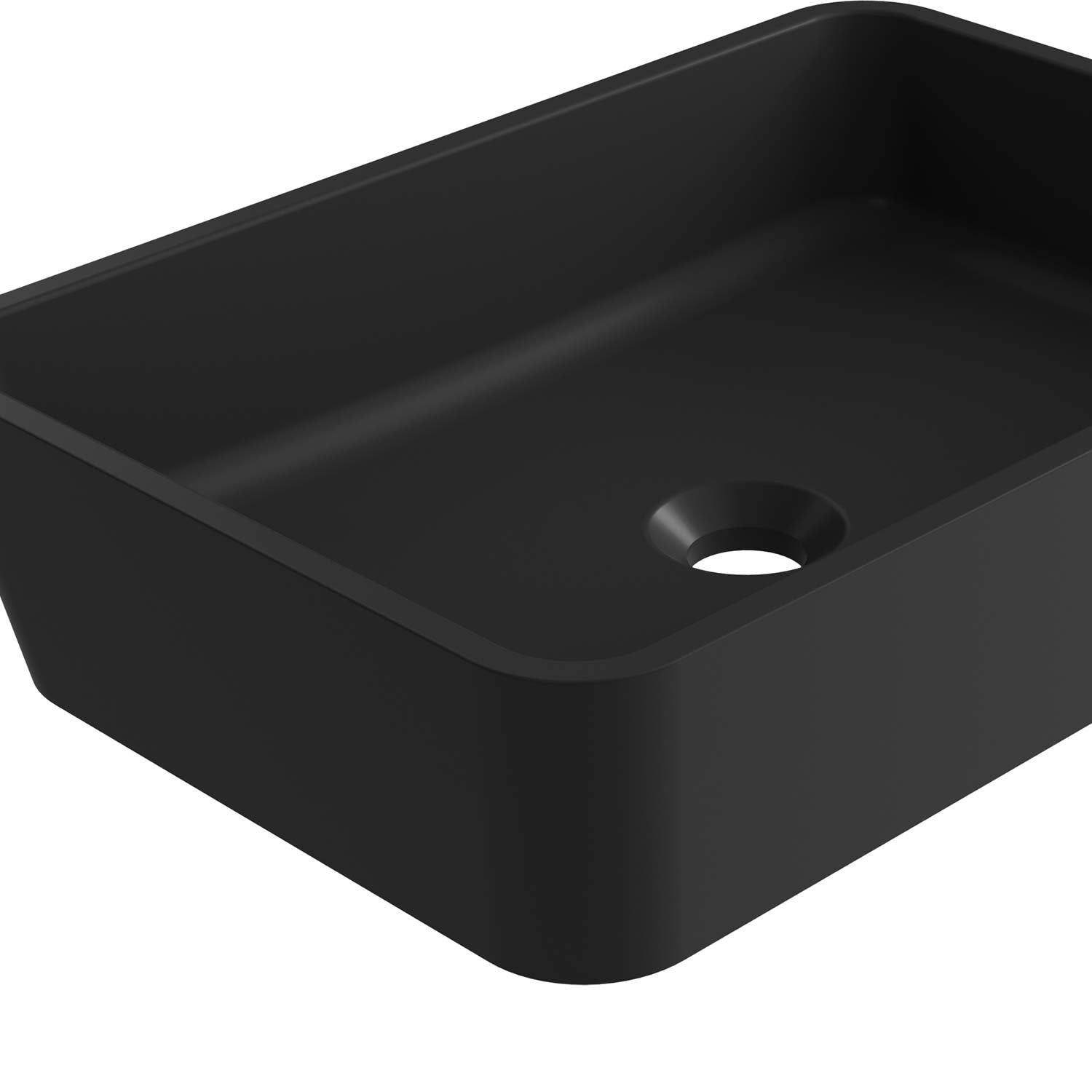 DAX Lotus Solid Surface Rectangle Vessel Basin (16" x 11")
