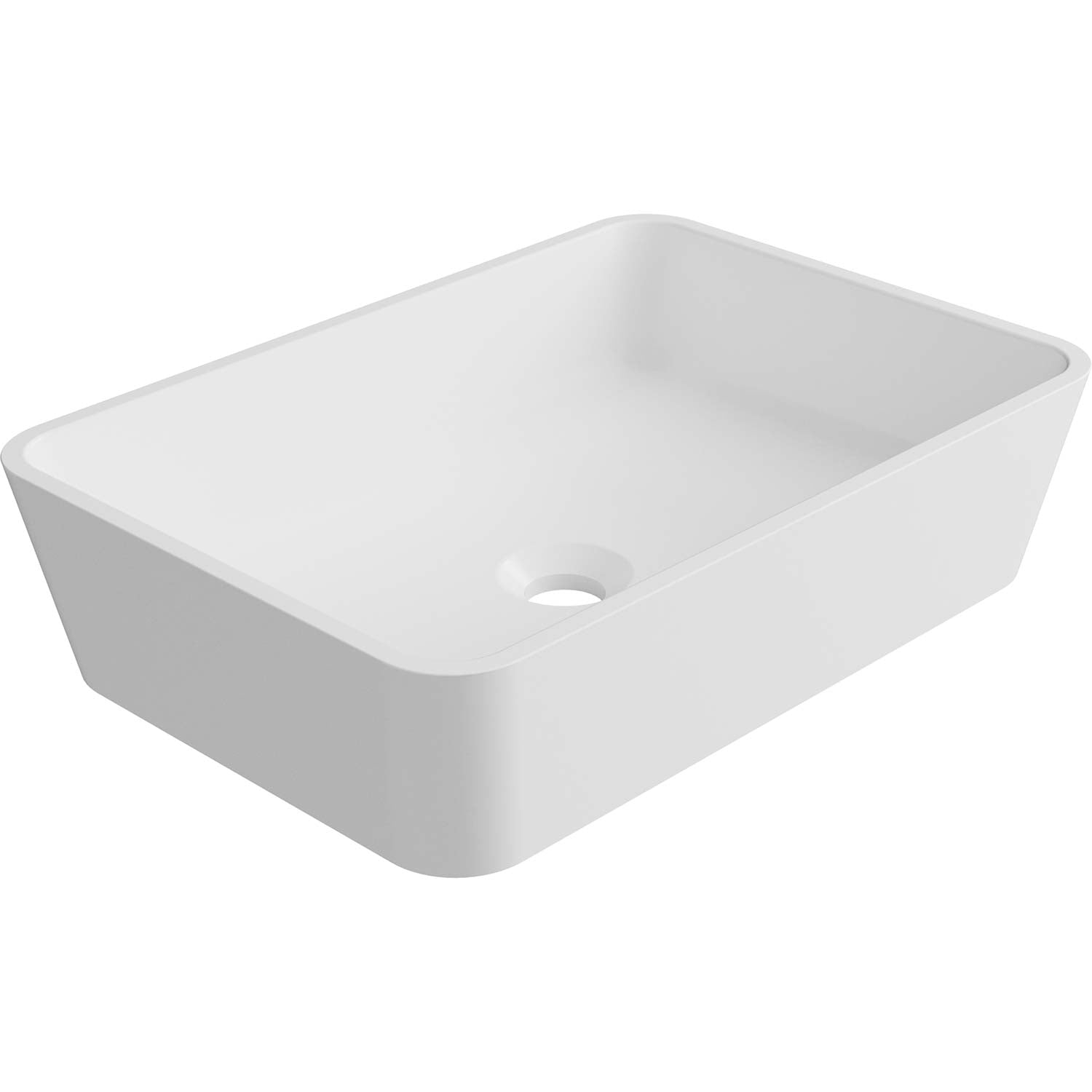 DAX Lotus Solid Surface Rectangle Vessel Basin (16" x 11")