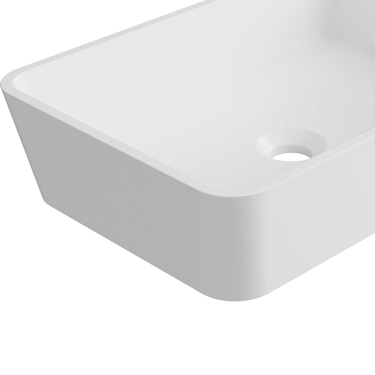 DAX Lotus Solid Surface Rectangle Vessel Basin (16" x 11")