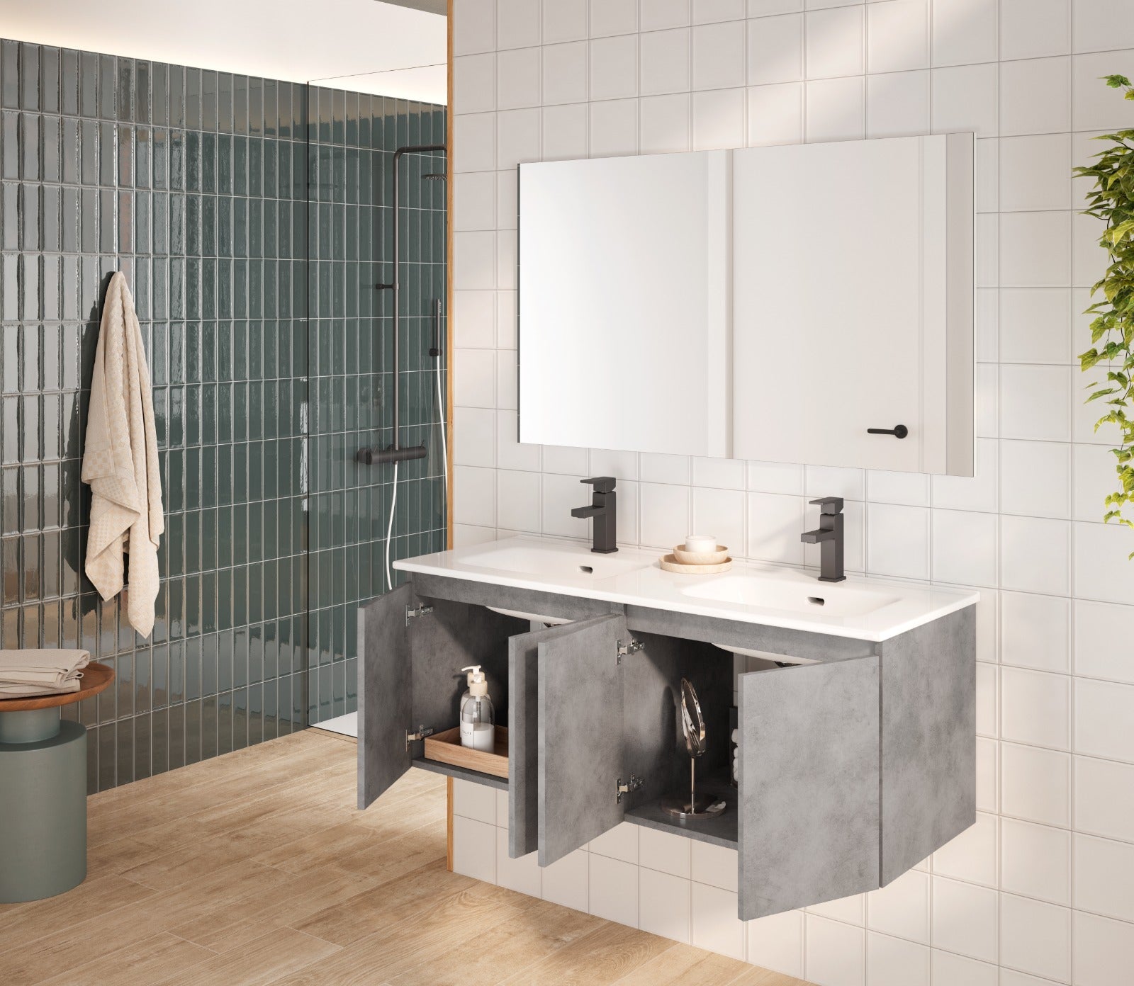Malibu Bathroom Vanity Cabinet with Ceramic Basin Included